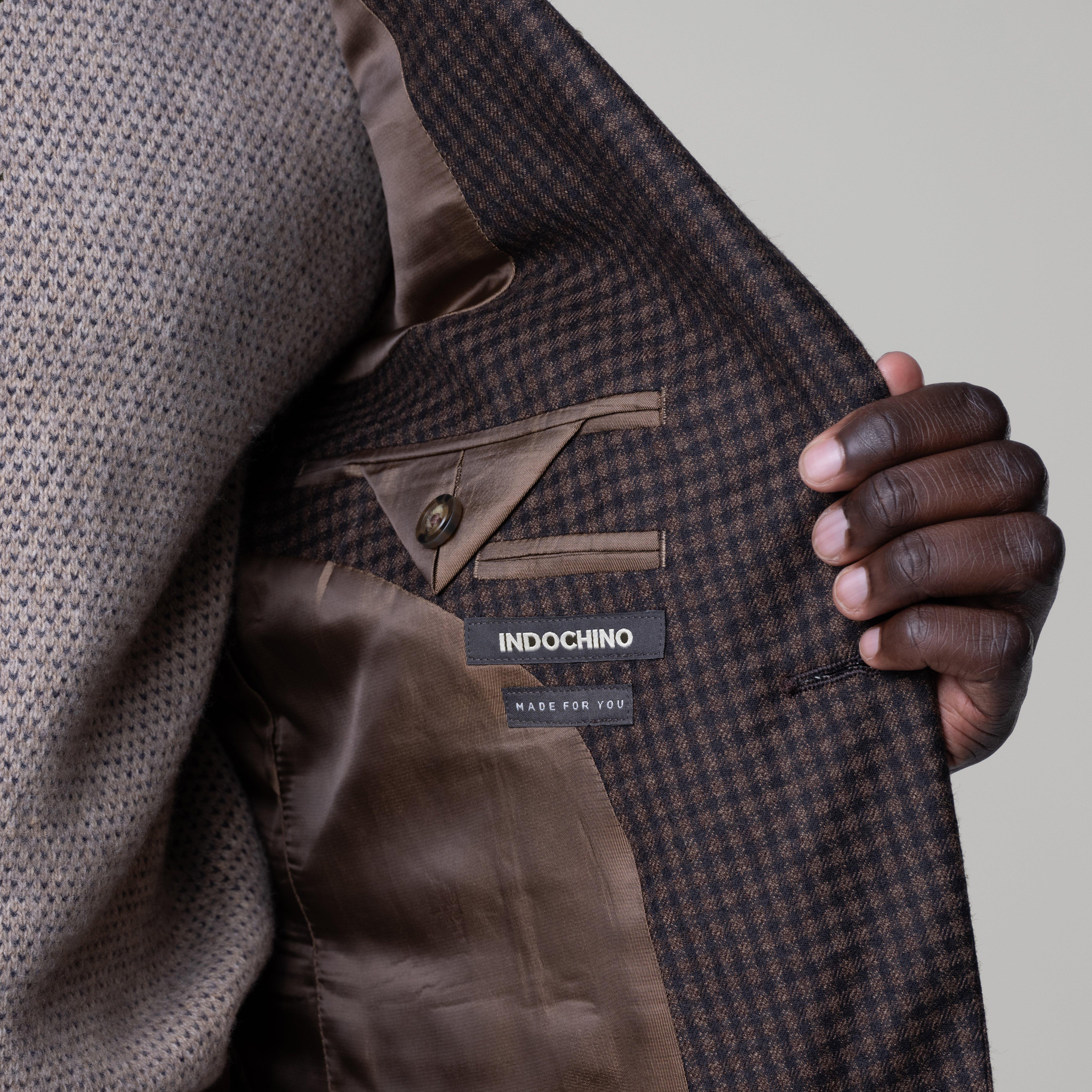 Product thumbnail 3 Brown blazer - Monterosso Checked Design from Italian Indochino Collection