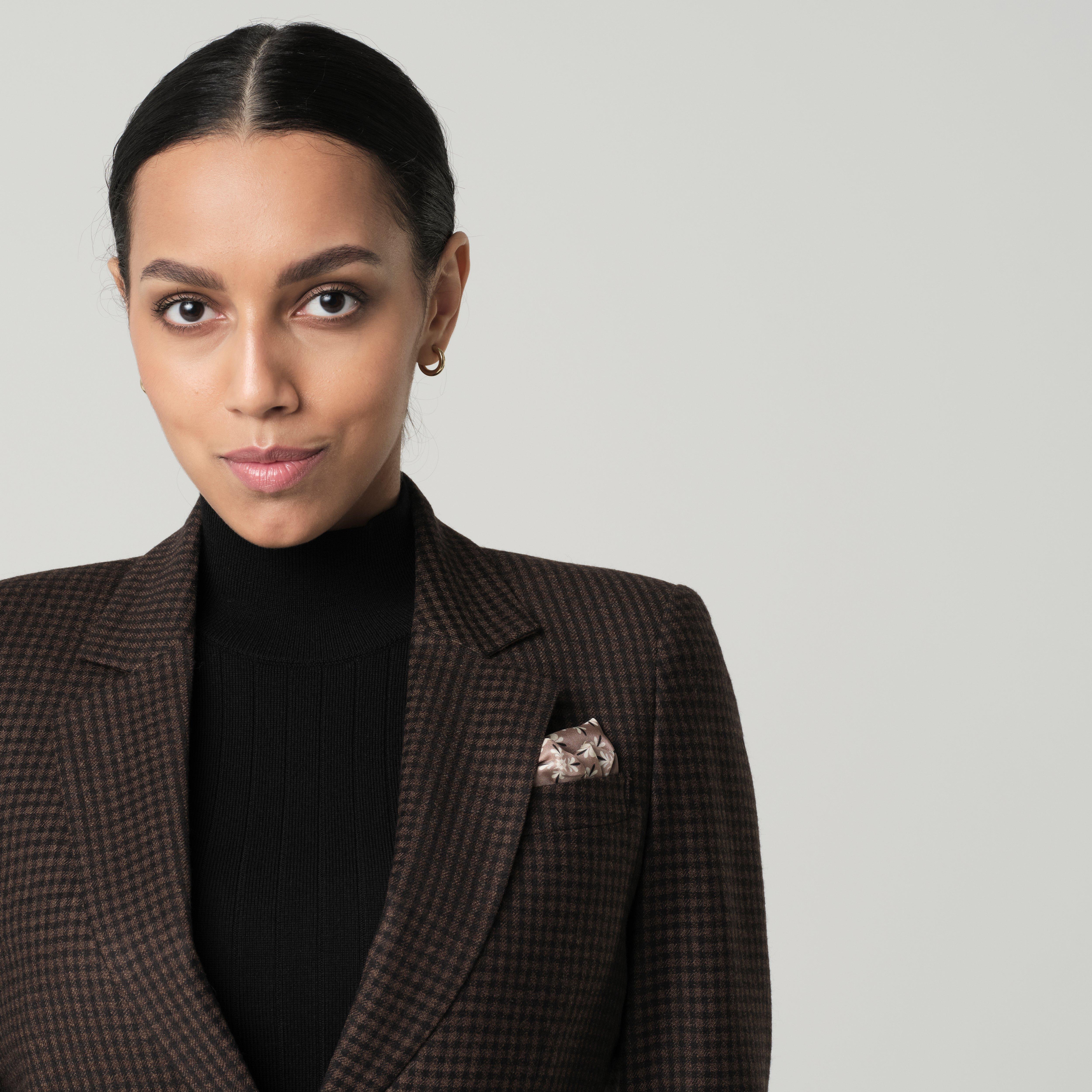 Product thumbnail 4 Brown blazer women - Monterosso Checked Design from Italian Indochino Collection