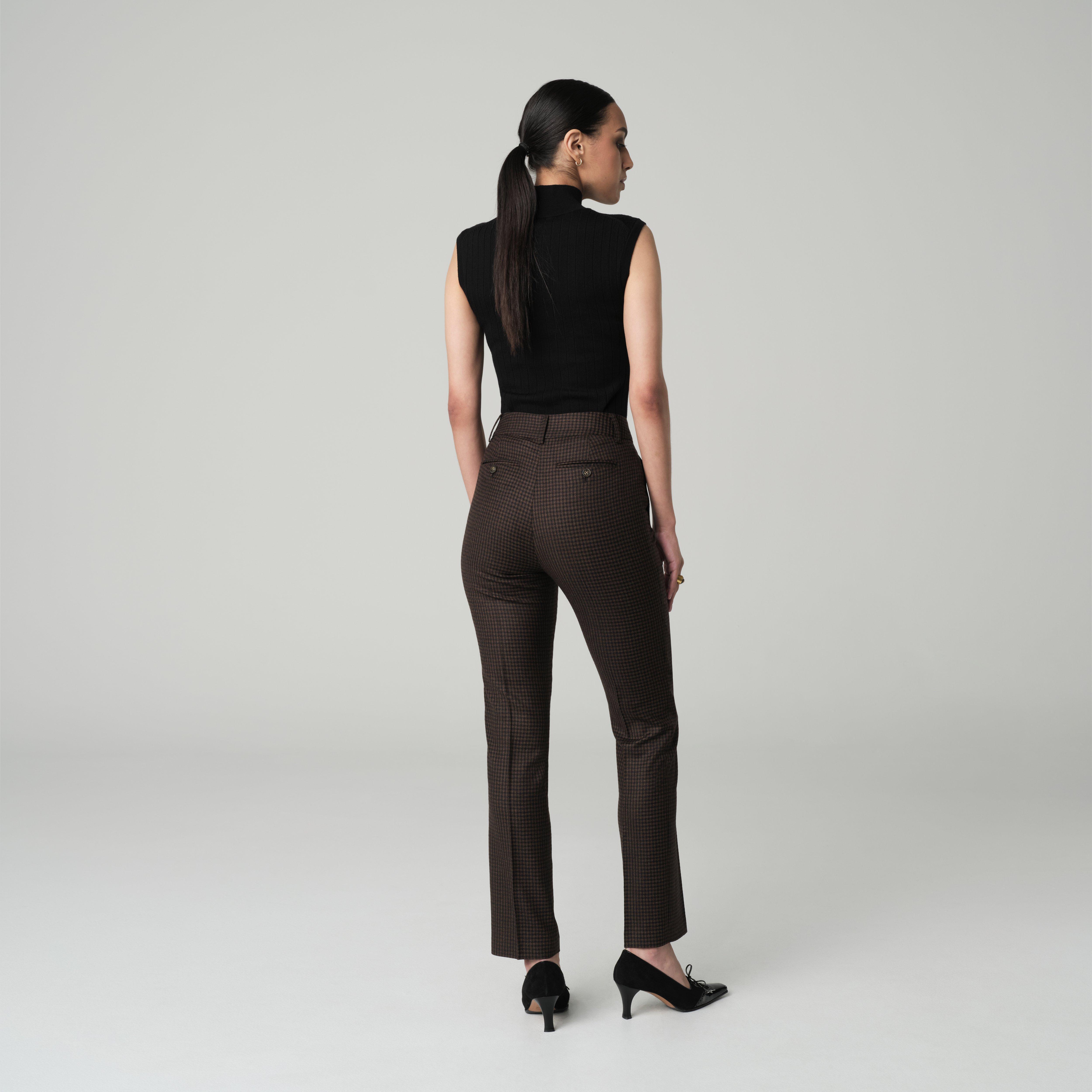 Product thumbnail 2 Brown pants women - Monterosso Checked Design from Italian Indochino Collection