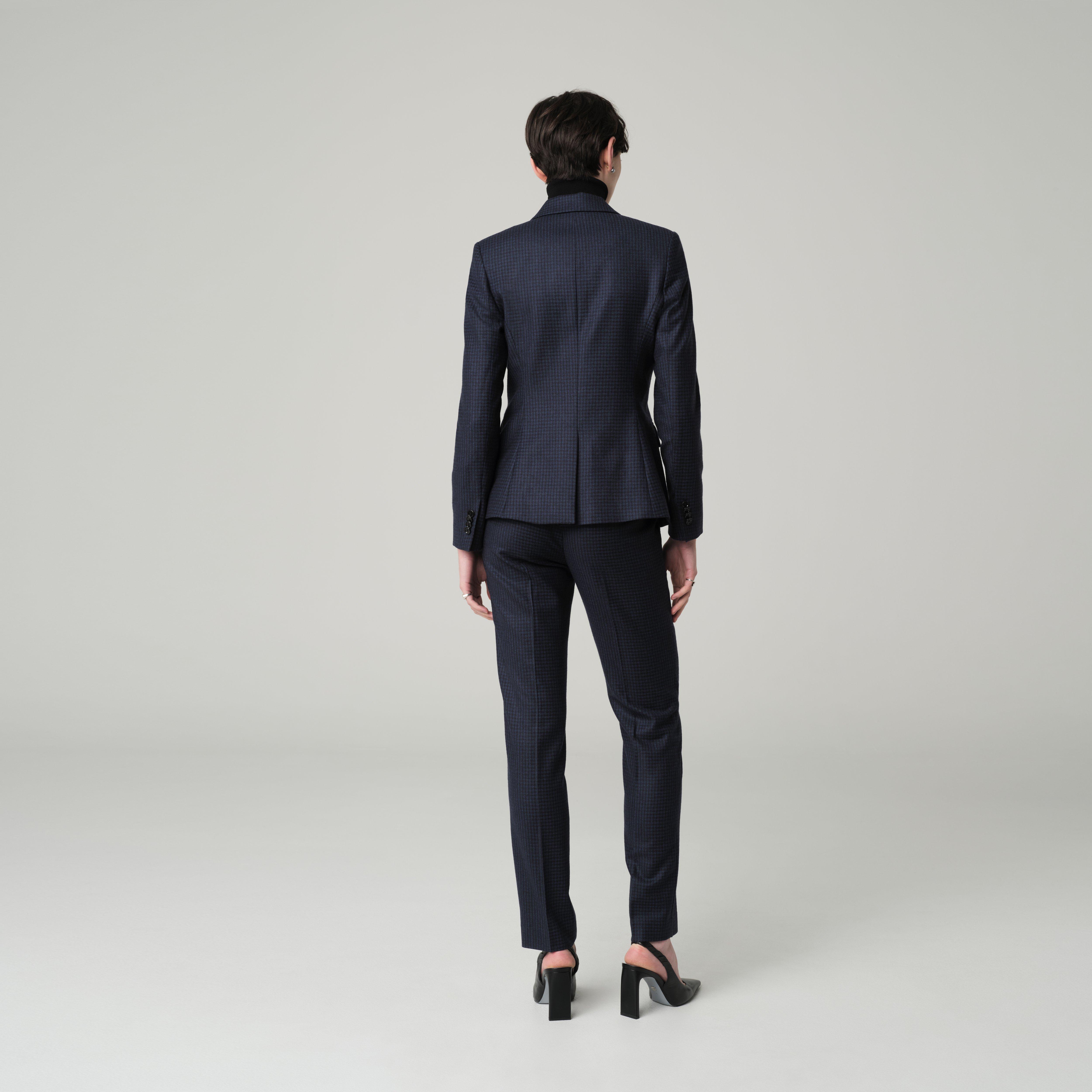 Product thumbnail 2 Blue suit women - Monterosso Checked Design from Italian Indochino Collection