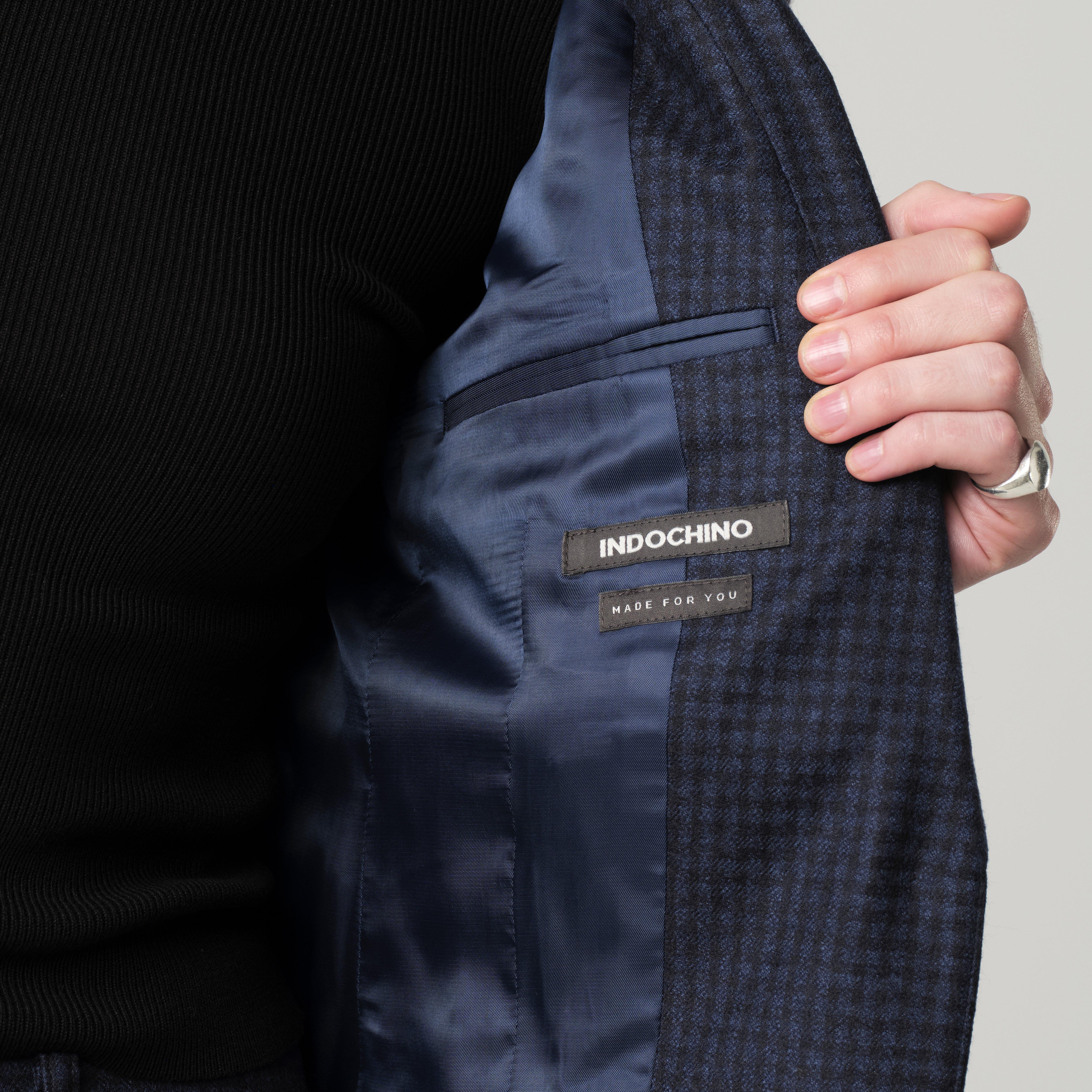 Product thumbnail 3 Blue blazer women - Monterosso Checked Design from Italian Indochino Collection