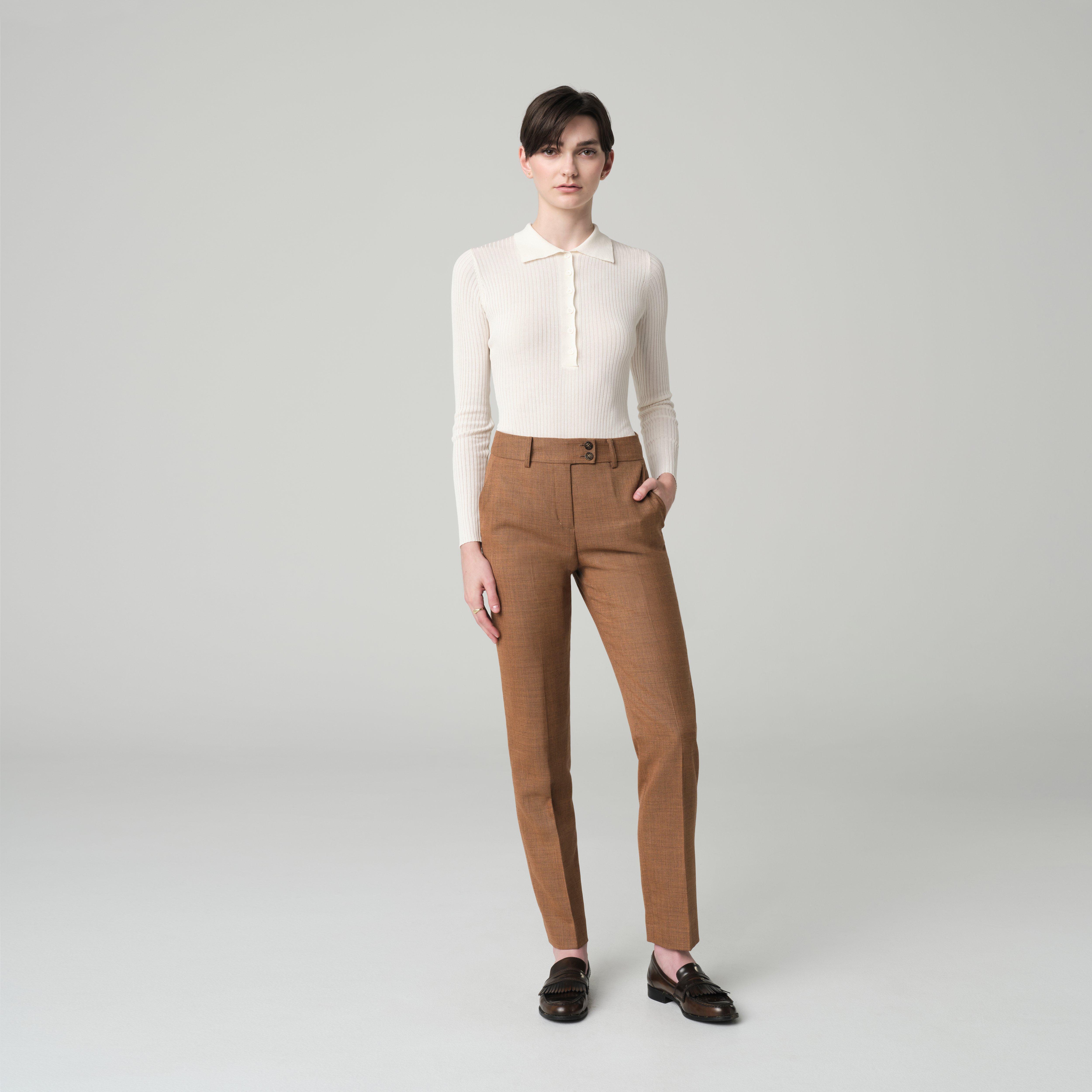 Orange pants women - Northfield Checked Design from Indochino Collection