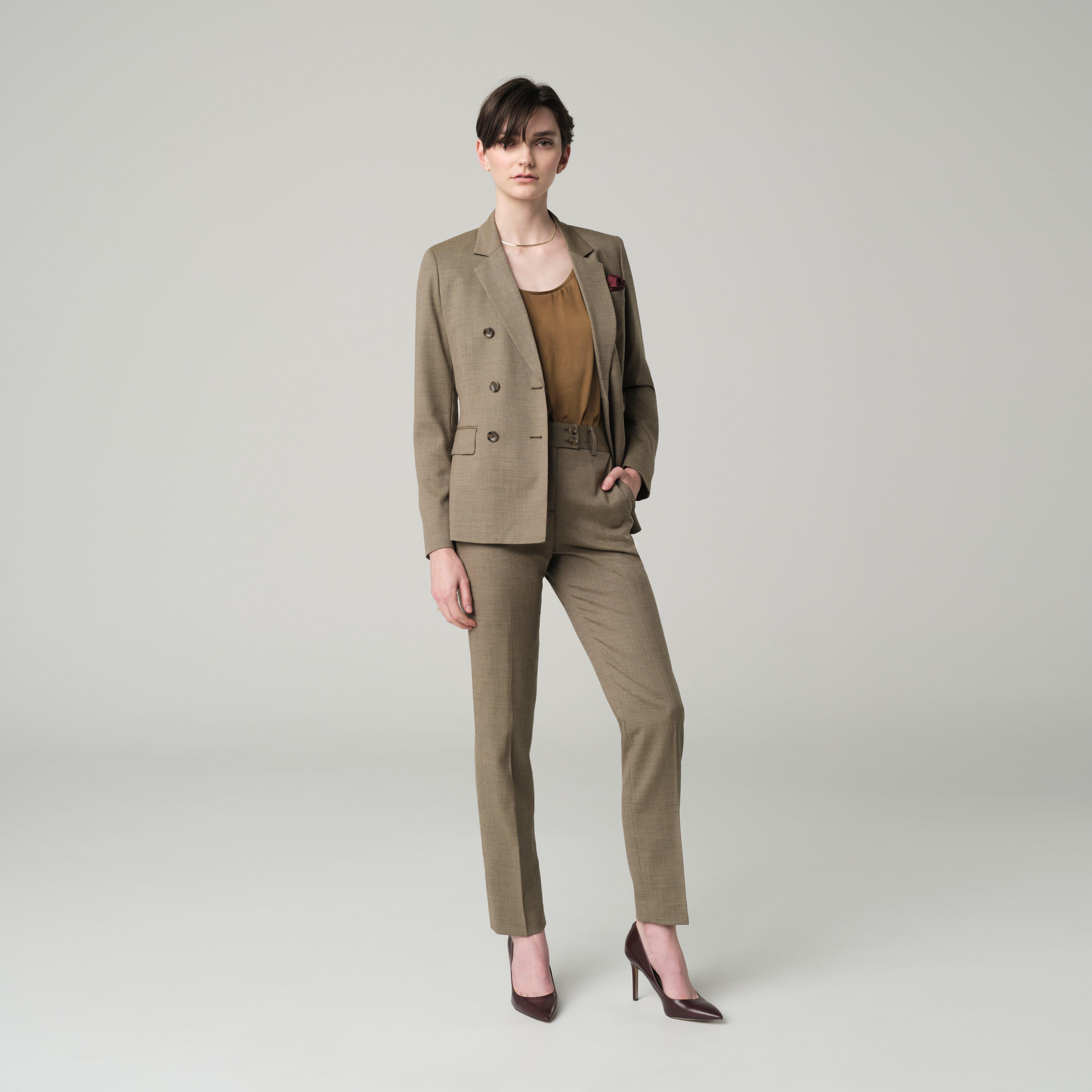 Olive blazer women - Parkhill Pattern Design from Fall / Winter Indochino Collection
