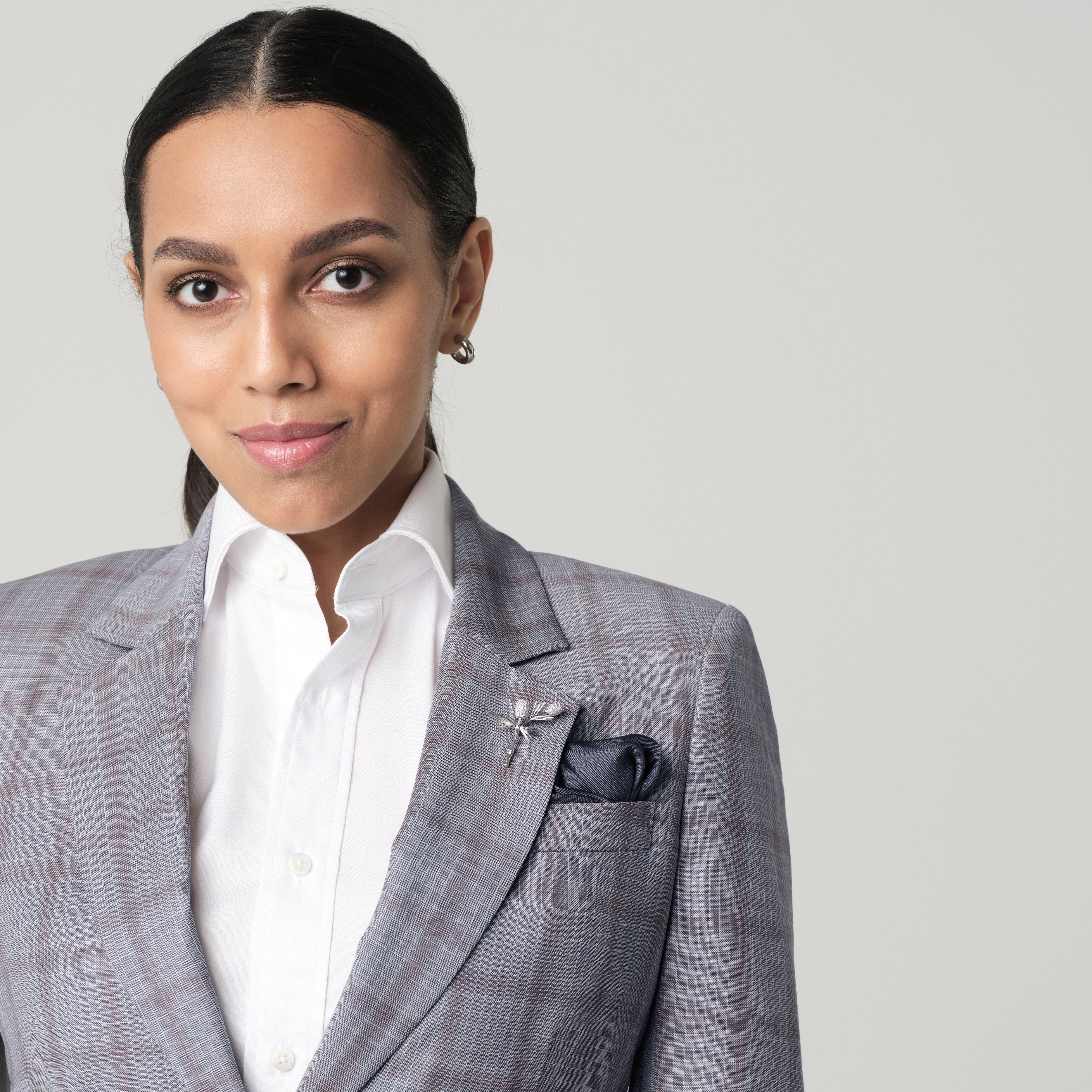 Product thumbnail 4 Gray blazer women - Paxton Checked Design from Fall / Winter Indochino Collection