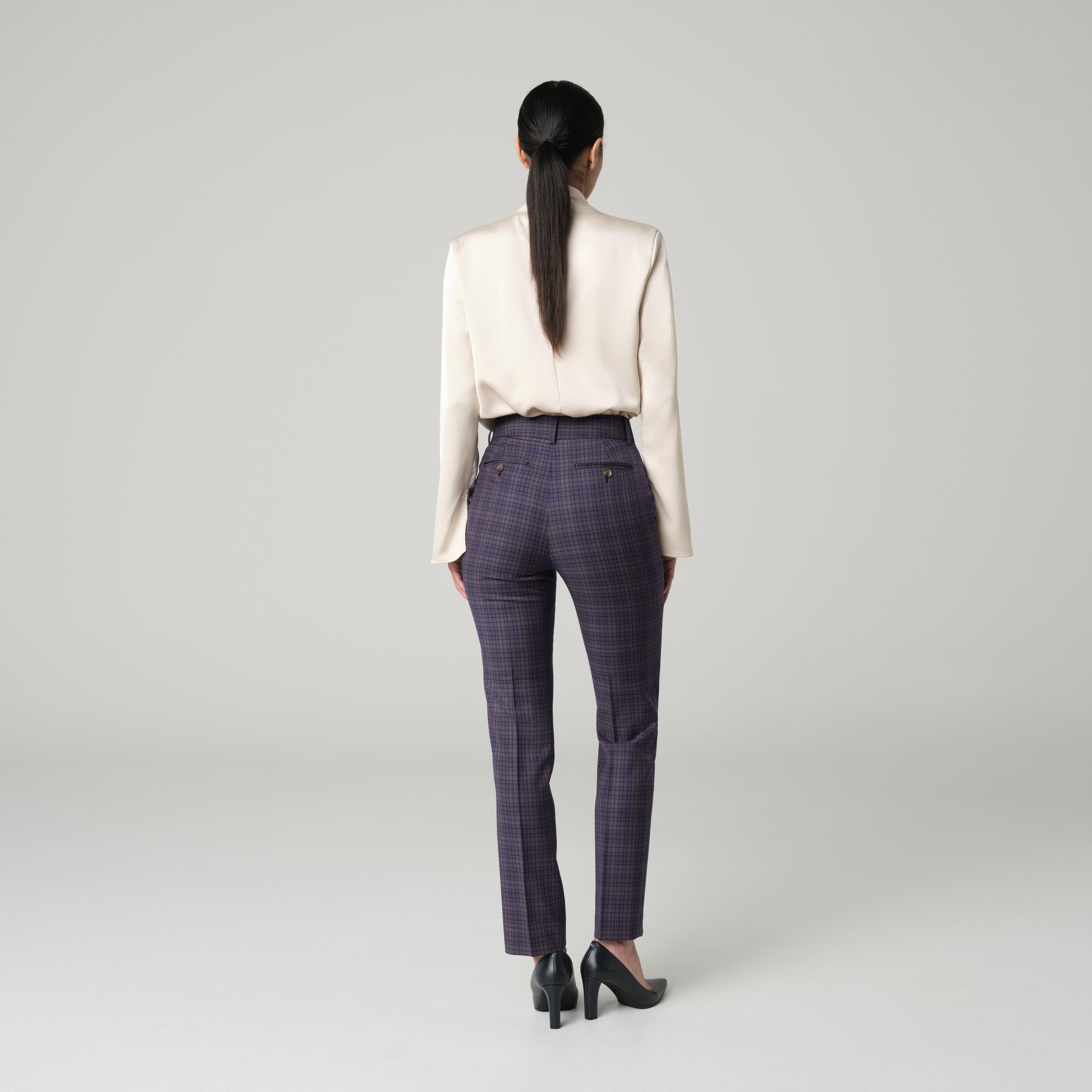 Product thumbnail 2 Brown pants women - Paxton Plaid Design from Premium Indochino Collection