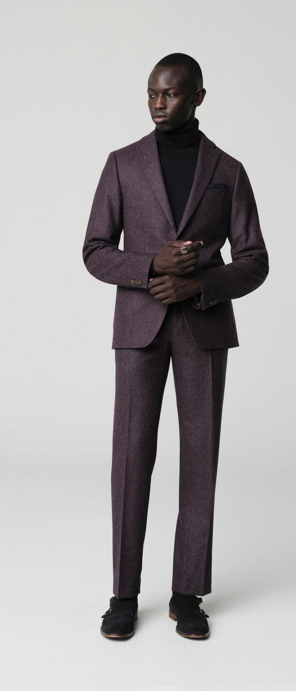 Men's Custom Blazers - Newbridge Tweed Wool Stretch Midnight Men's Custom Blazers - Newbridge Tweed Wool Stretch Midnight