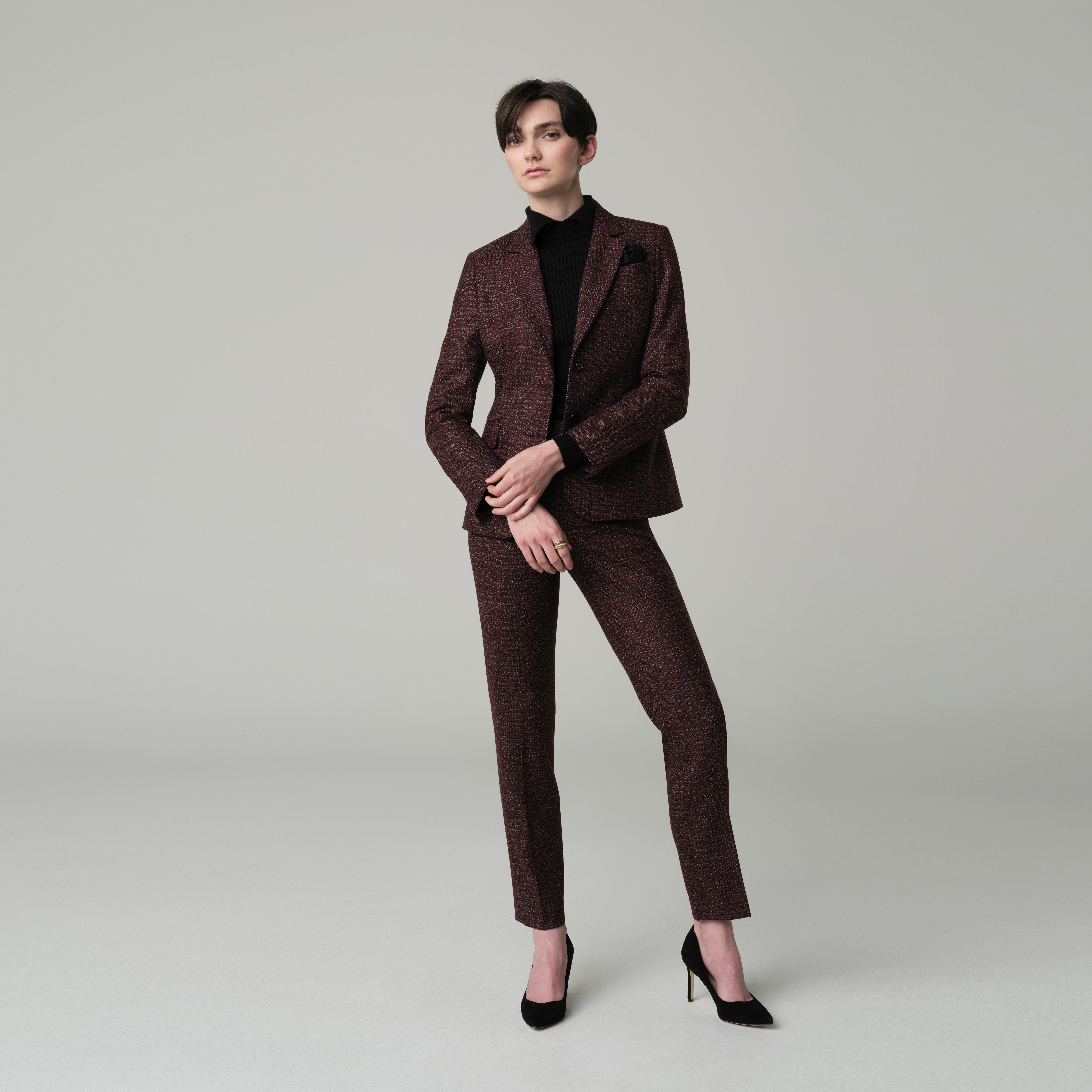 Red suit women - Newbridge Solid Design from Fall / Winter Indochino Collection
