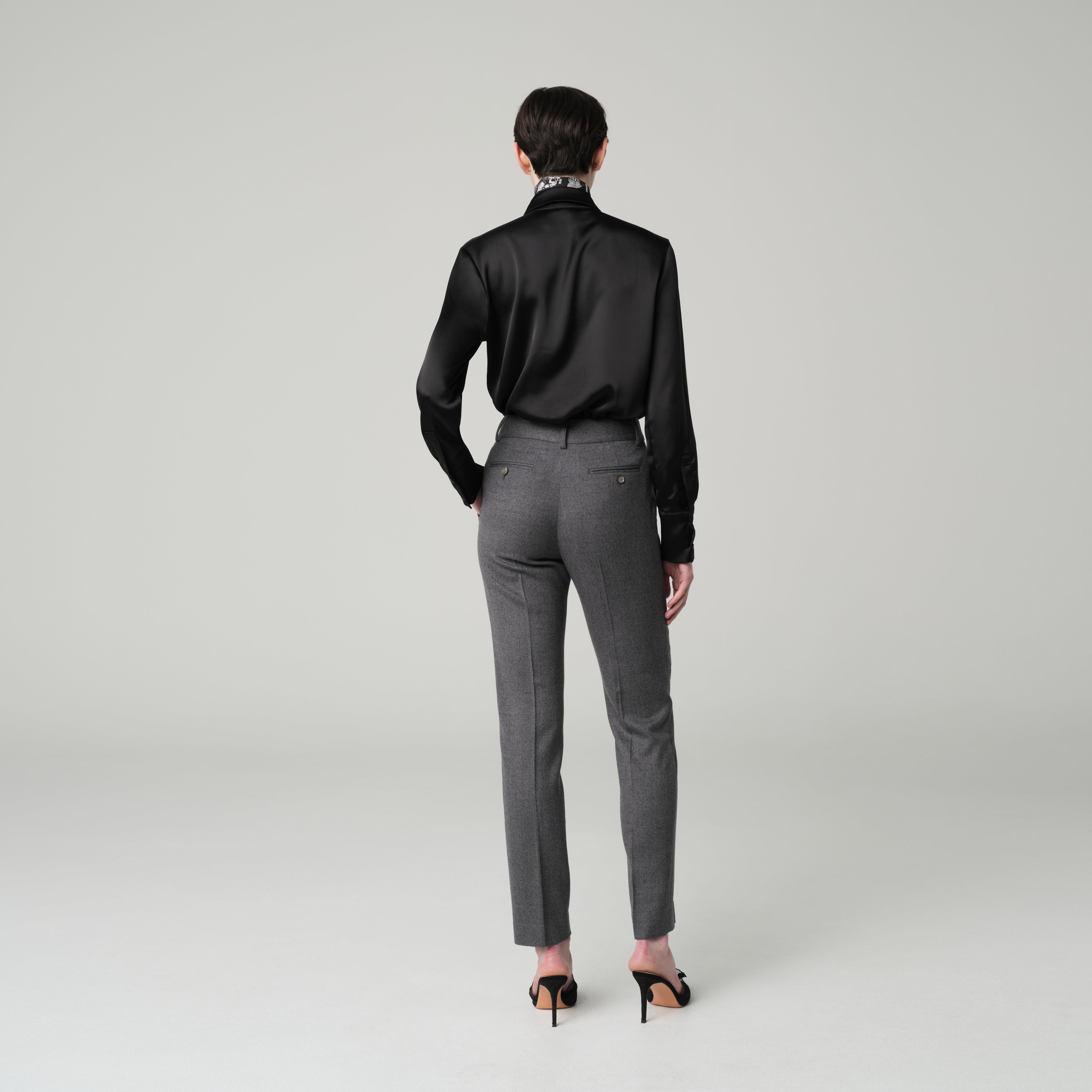 Product thumbnail 2 Gray pants women - Peebles Solid Design from Luxury Indochino Collection