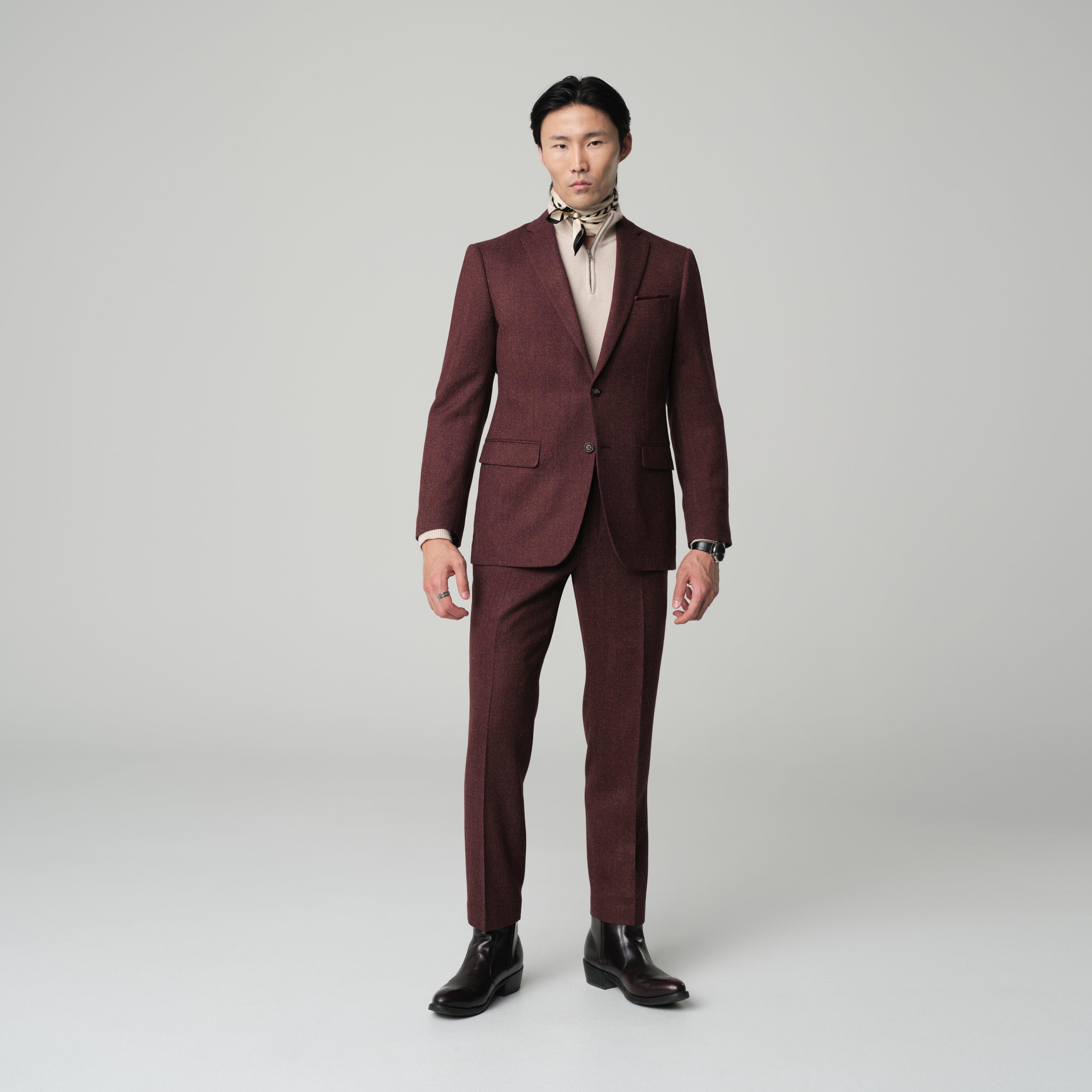 Red blazer - Peebles Solid Design from Fall / Winter Indochino Collection