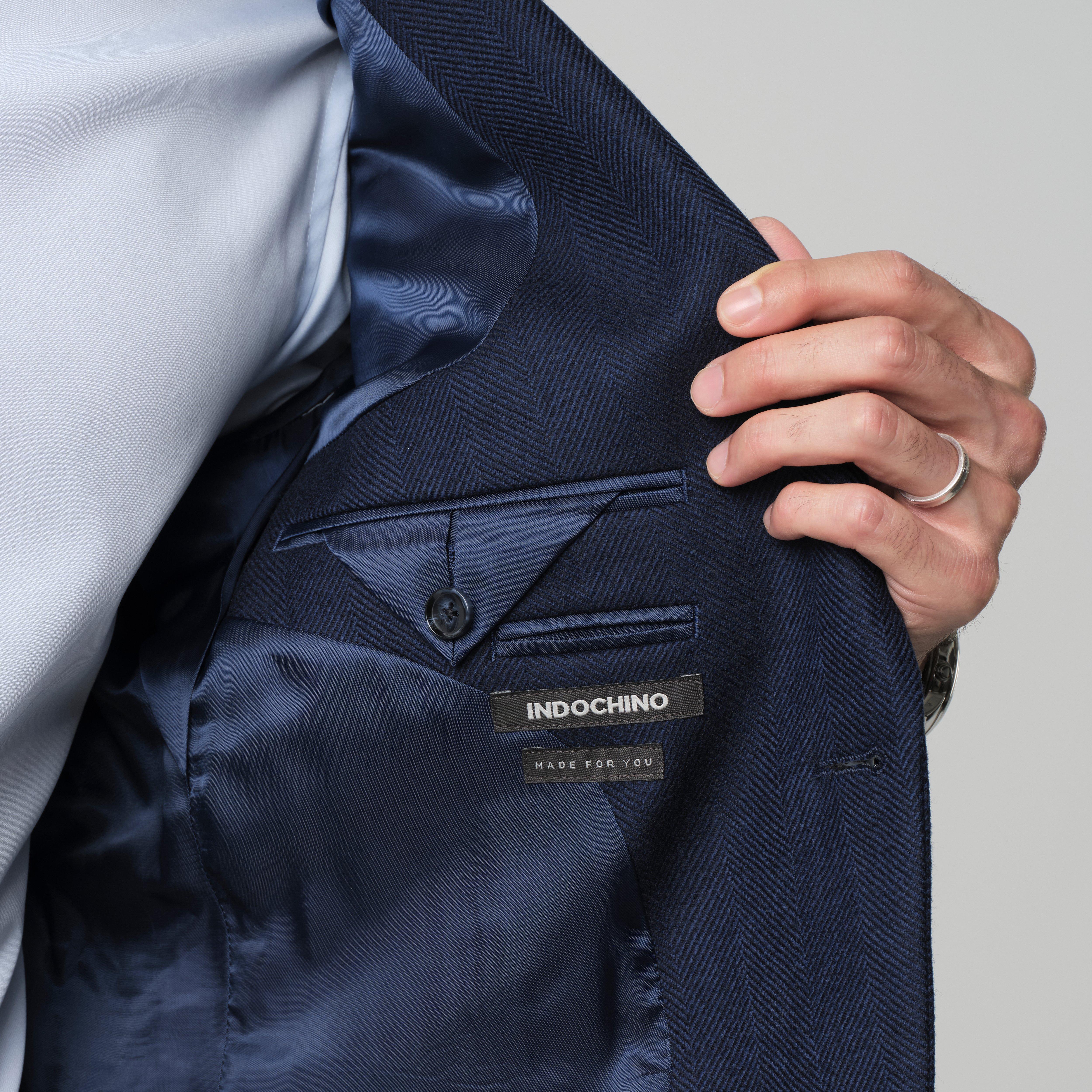 Product thumbnail 3 Navy blazer - Heartford Herringbone Design from Premium Indochino Collection