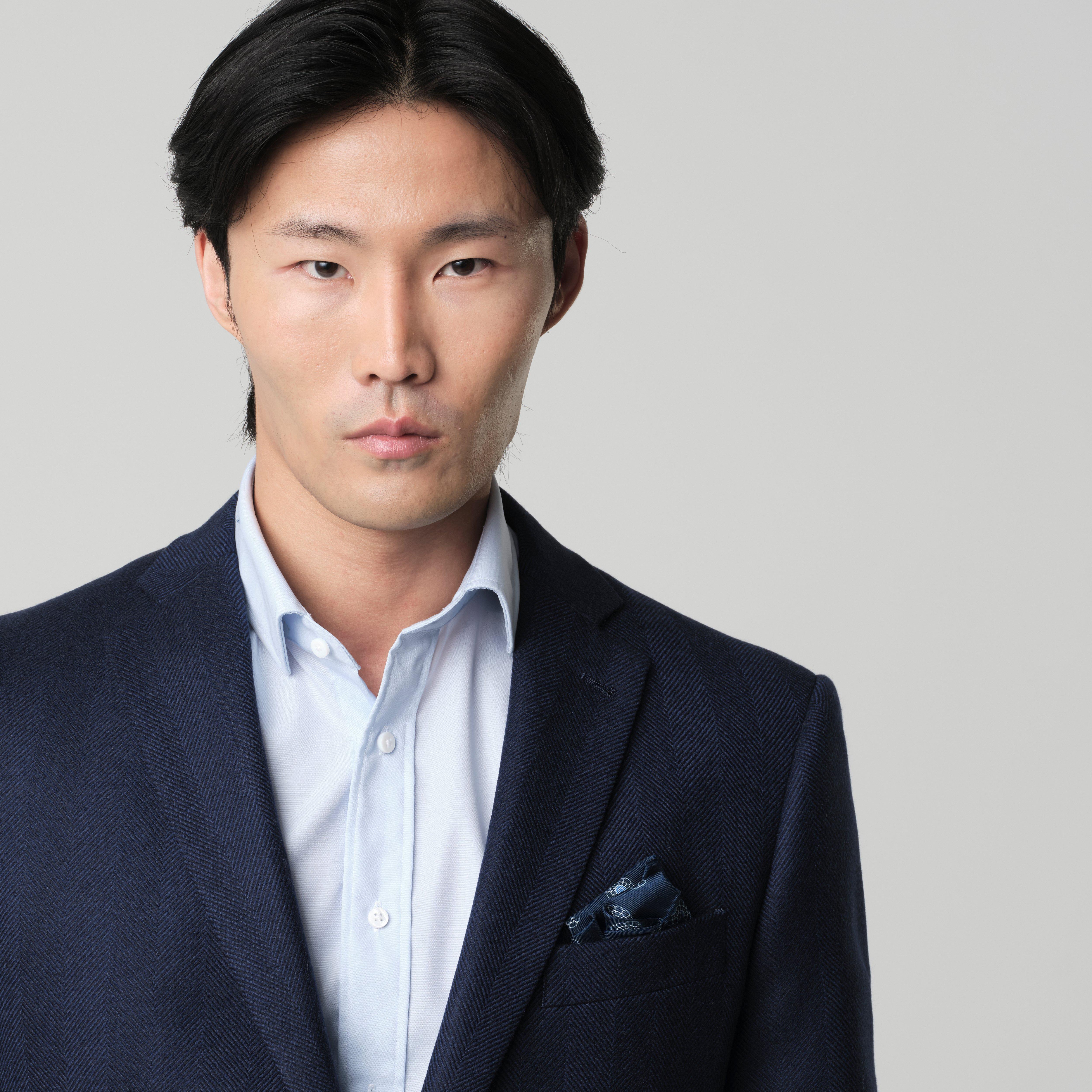 Product thumbnail 4 Navy blazer - Heartford Herringbone Design from Premium Indochino Collection