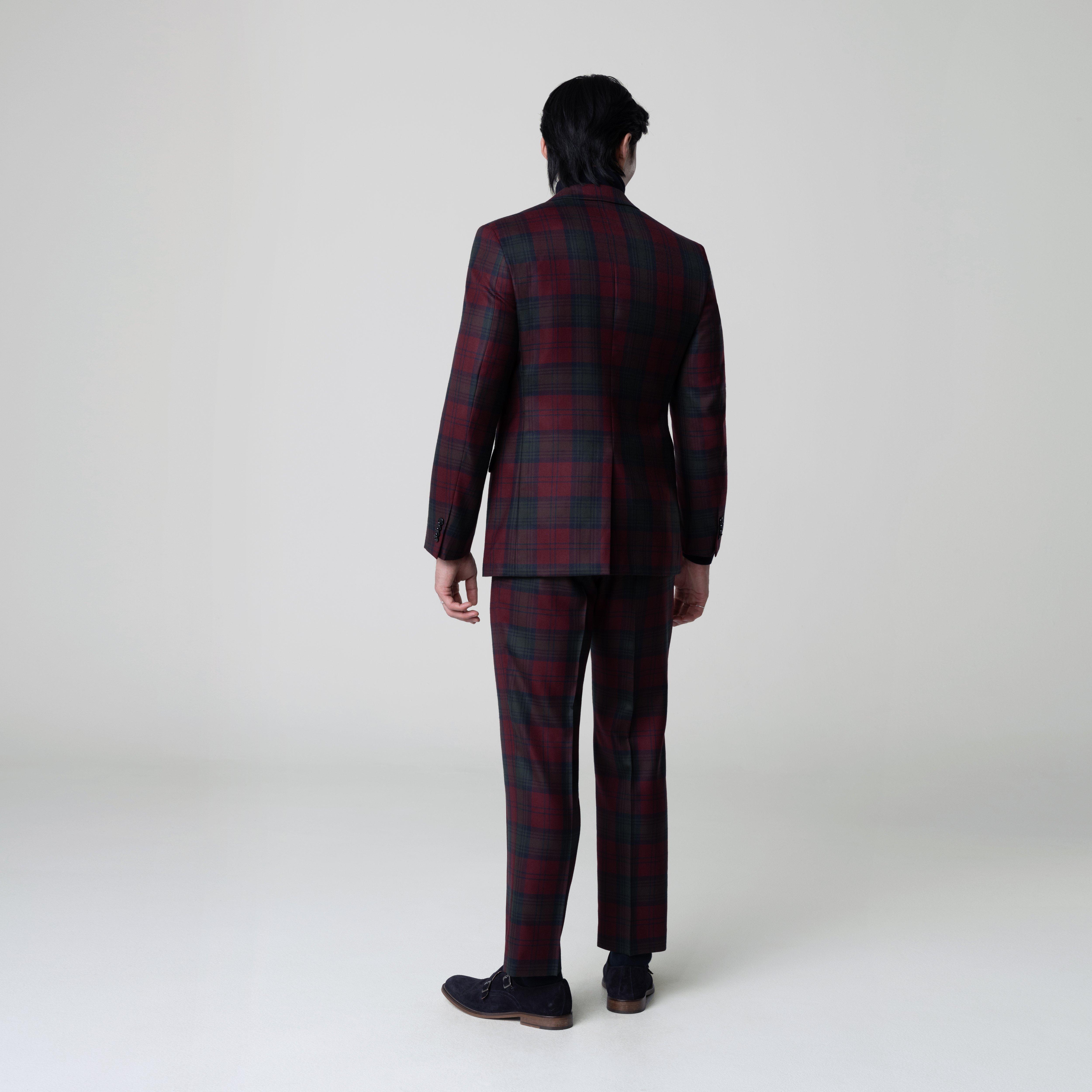 Product thumbnail 2 Burgundy suit - Blakesley Plaid Design from british Indochino Collection