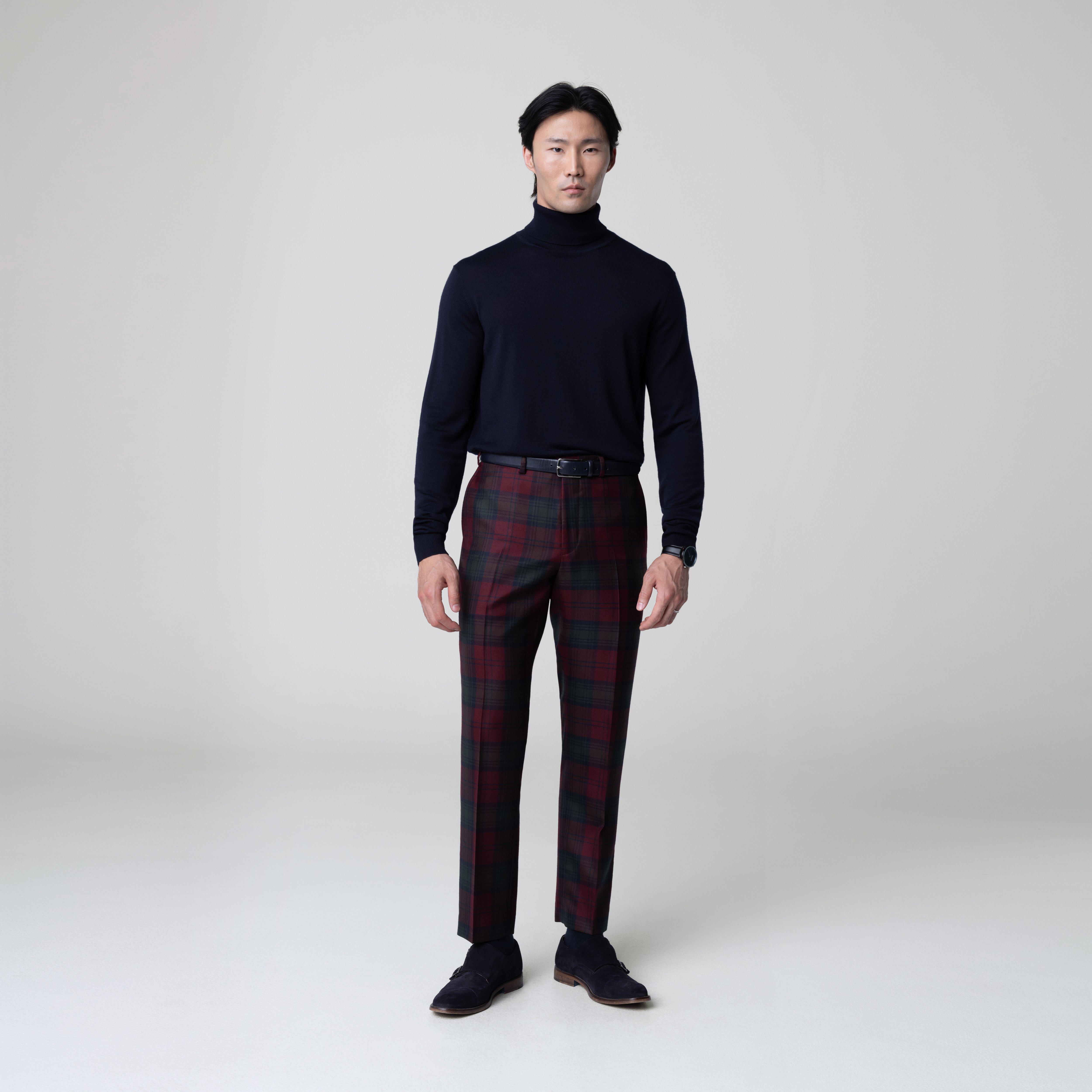 Product thumbnail 3 Burgundy suit - Blakesley Plaid Design from british Indochino Collection