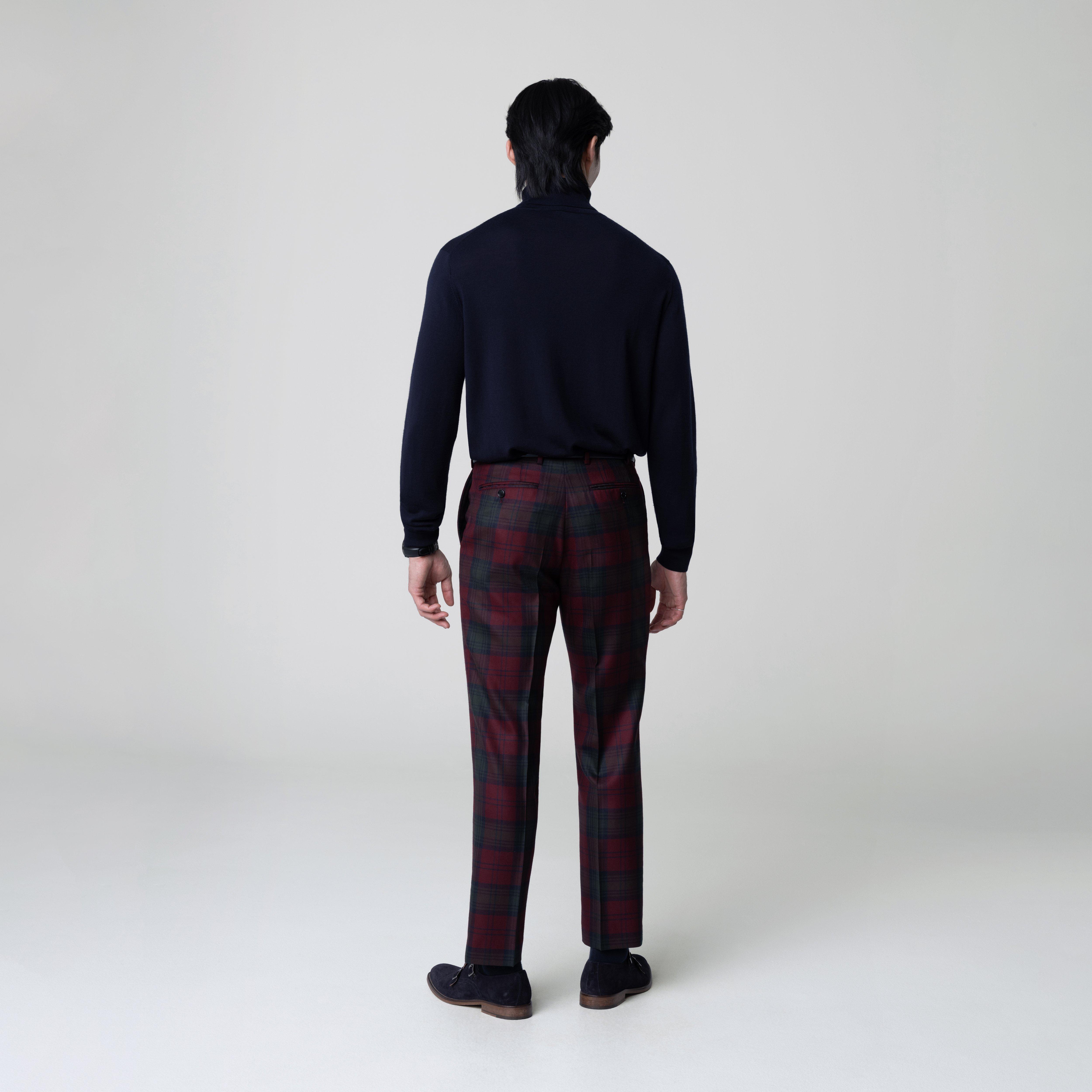 Product thumbnail 4 Burgundy suit - Blakesley Plaid Design from british Indochino Collection