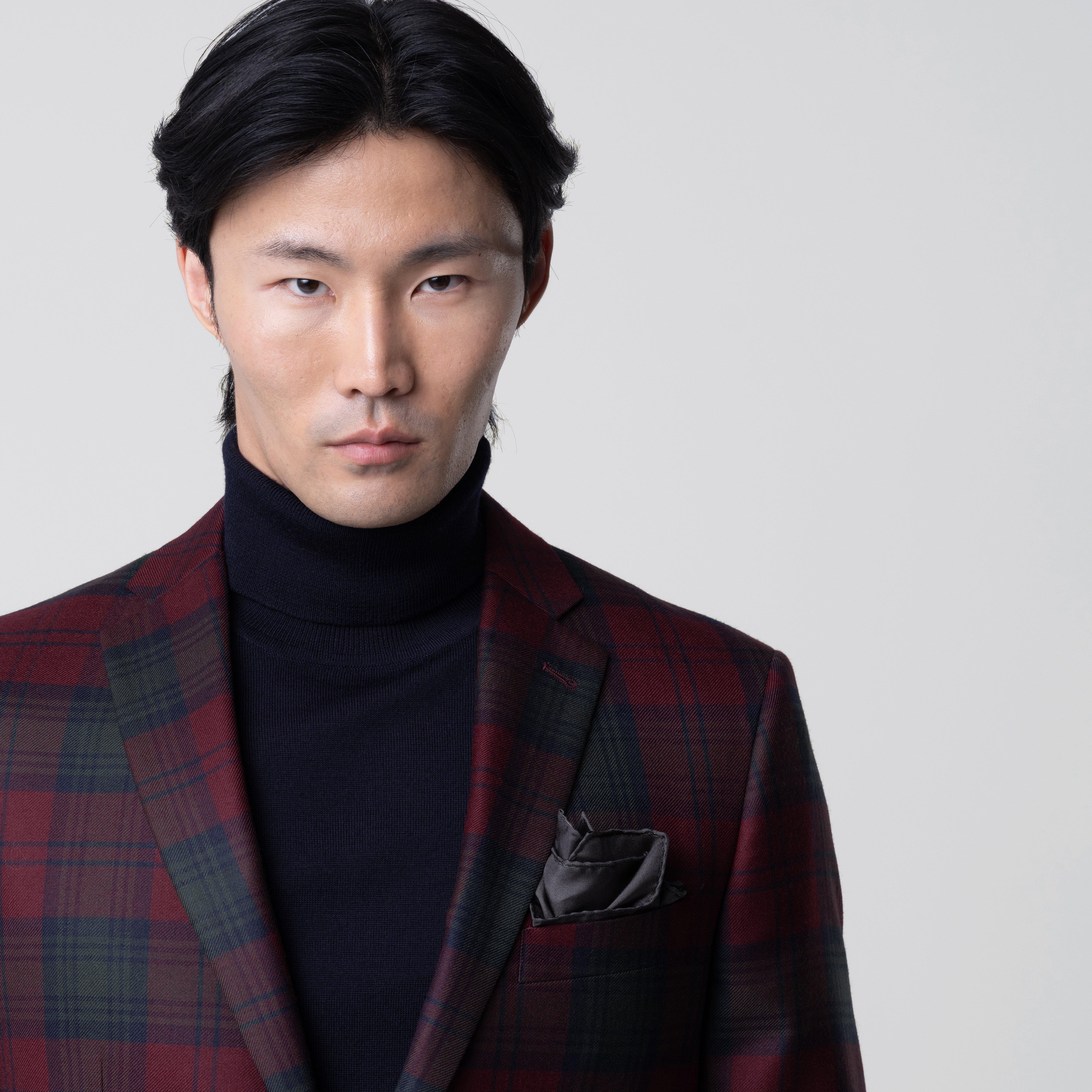 Product thumbnail 6 Burgundy suit - Blakesley Plaid Design from british Indochino Collection