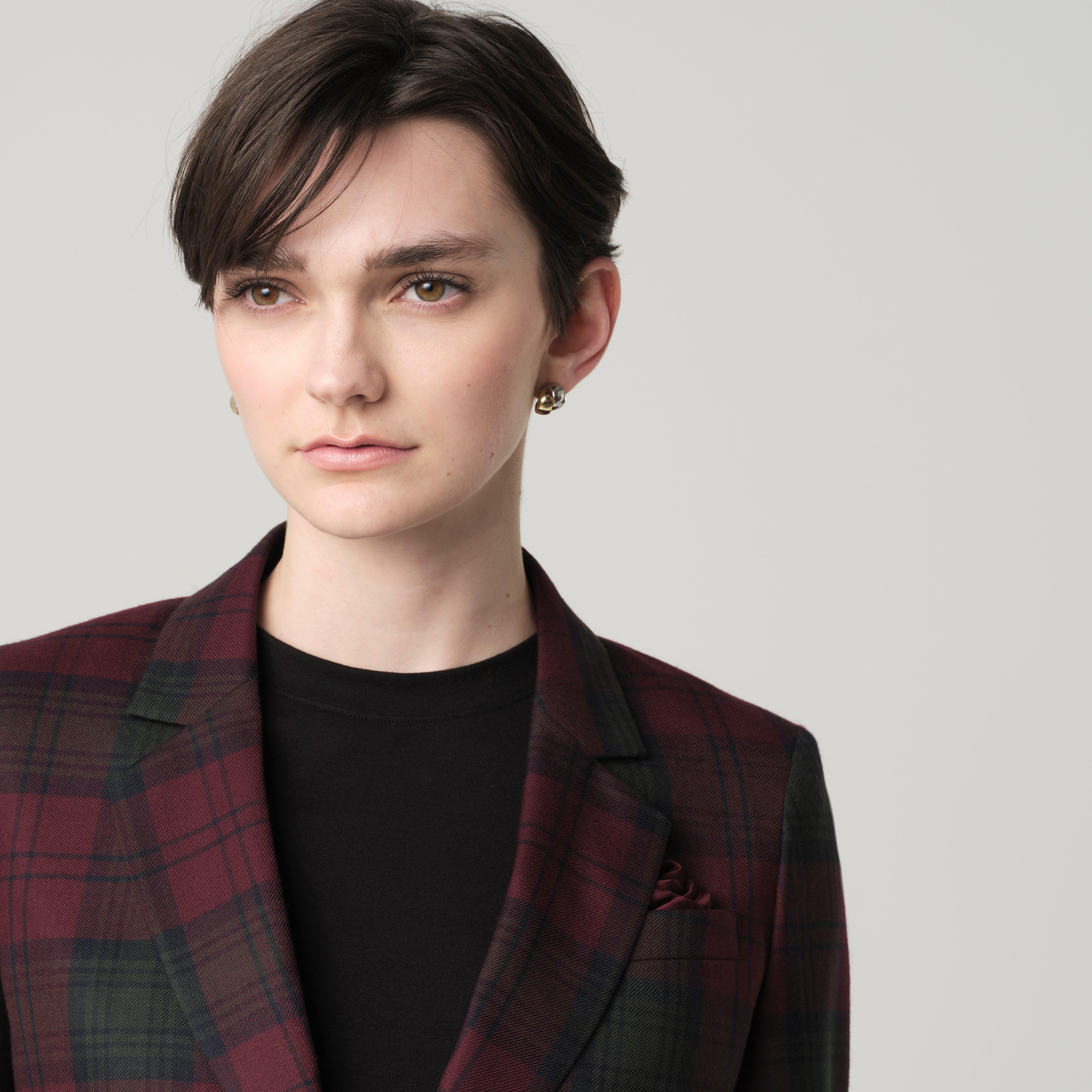 Product thumbnail 6 Burgundy suit women - Blakesley Plaid Design from british Indochino Collection