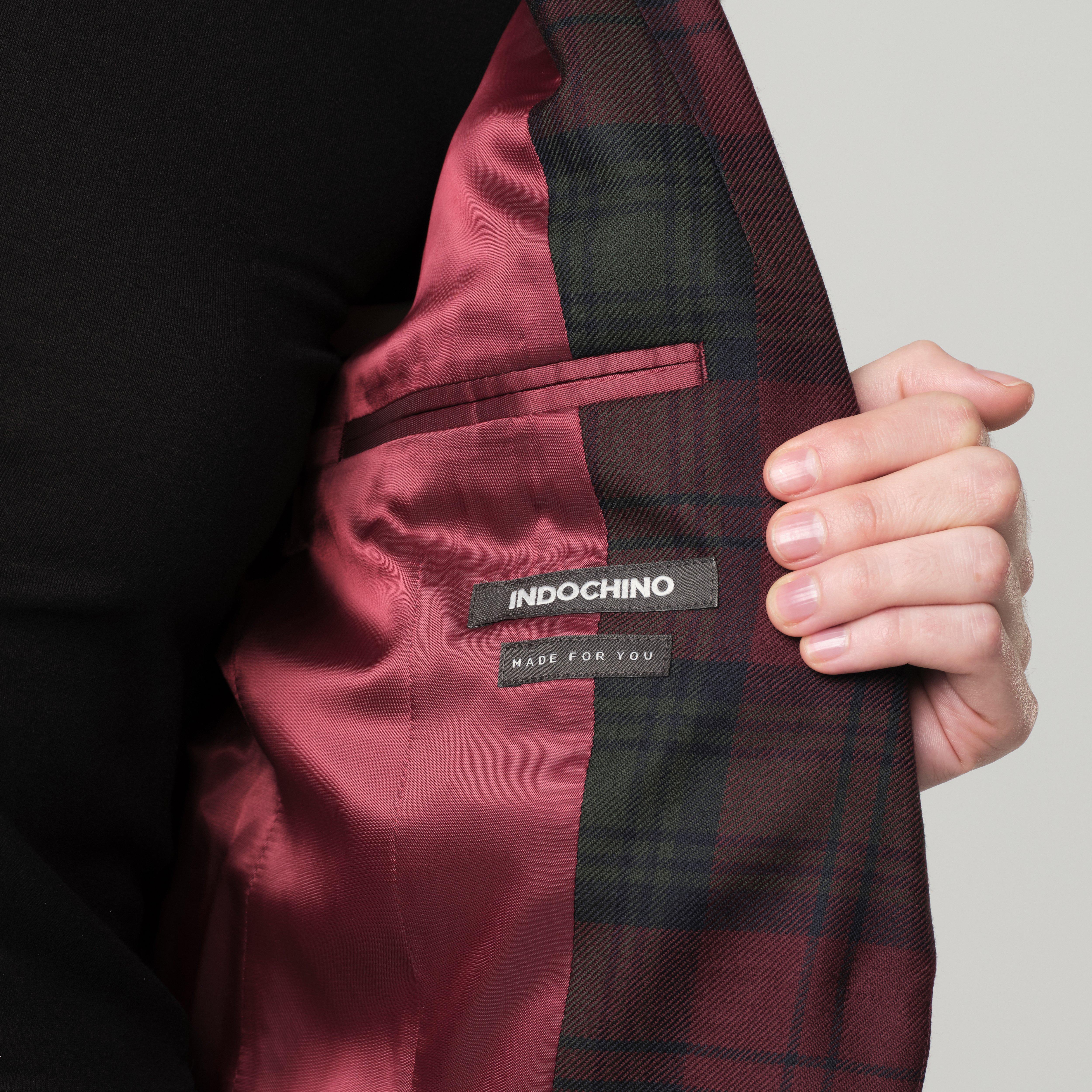 Product thumbnail 3 Burgundy blazer women - Blakesley Plaid Design from british Indochino Collection