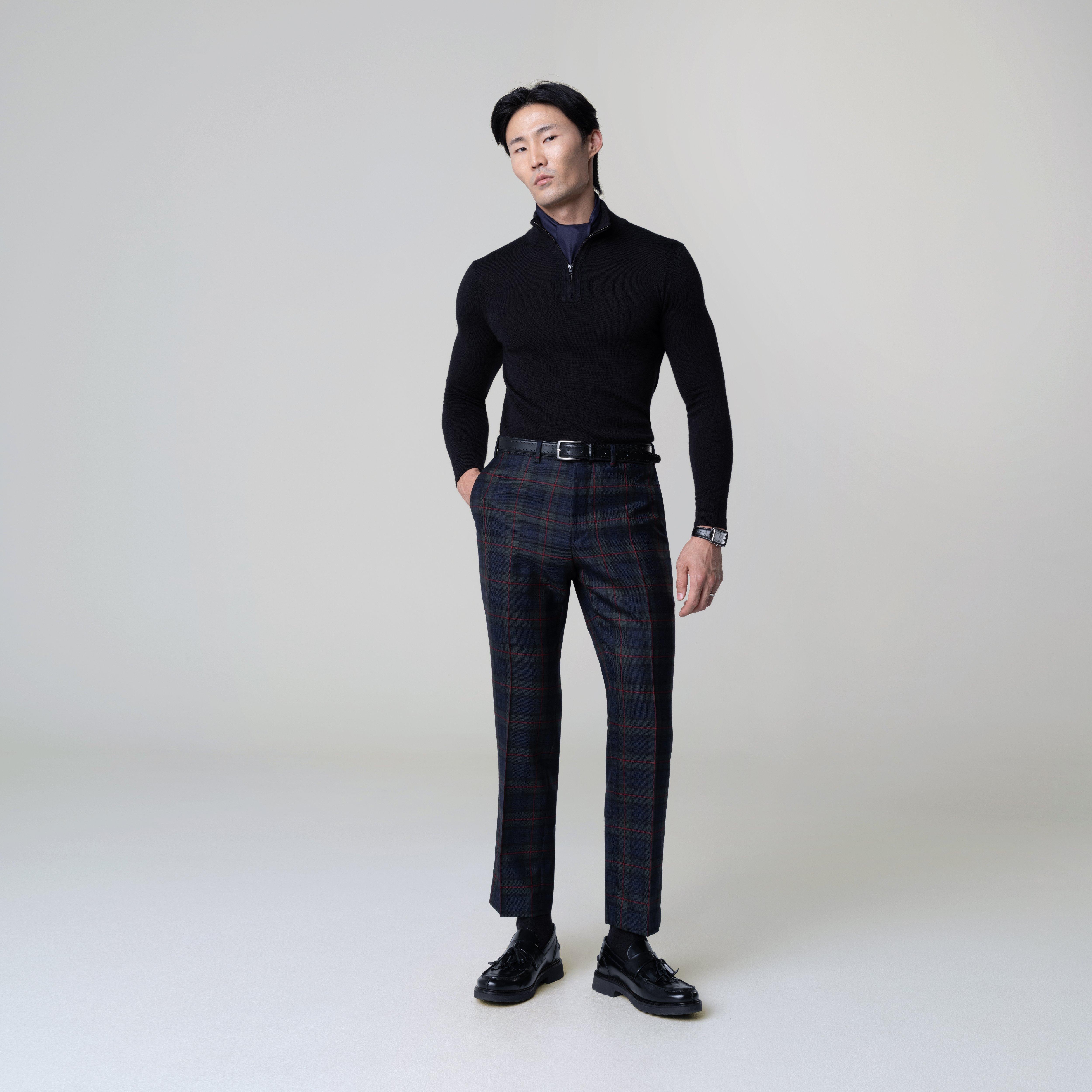 Product thumbnail 3 Navy suit - Blakesley Plaid Design from british Indochino Collection