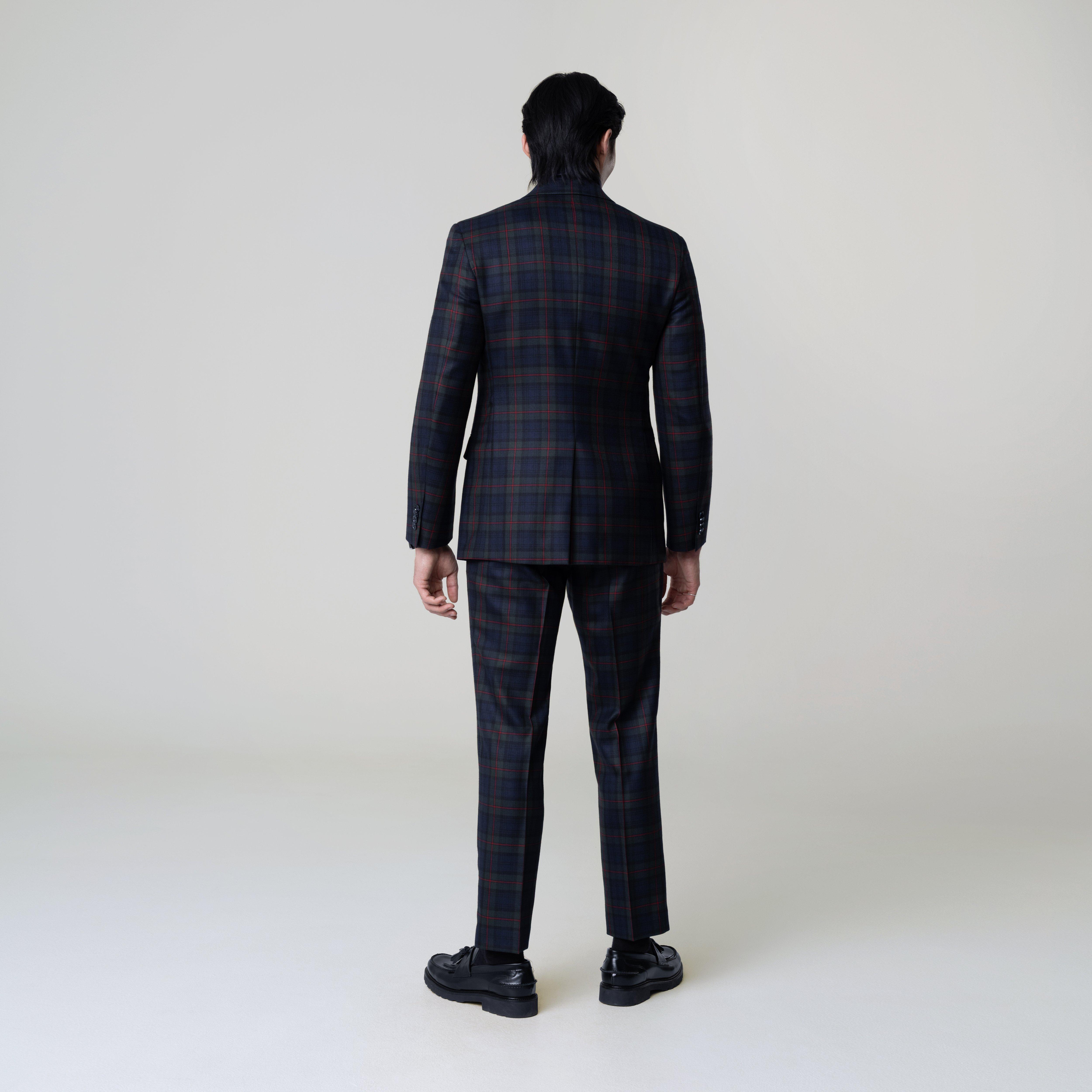 Product thumbnail 2 Navy blazer - Blakesley Plaid Design from british Indochino Collection