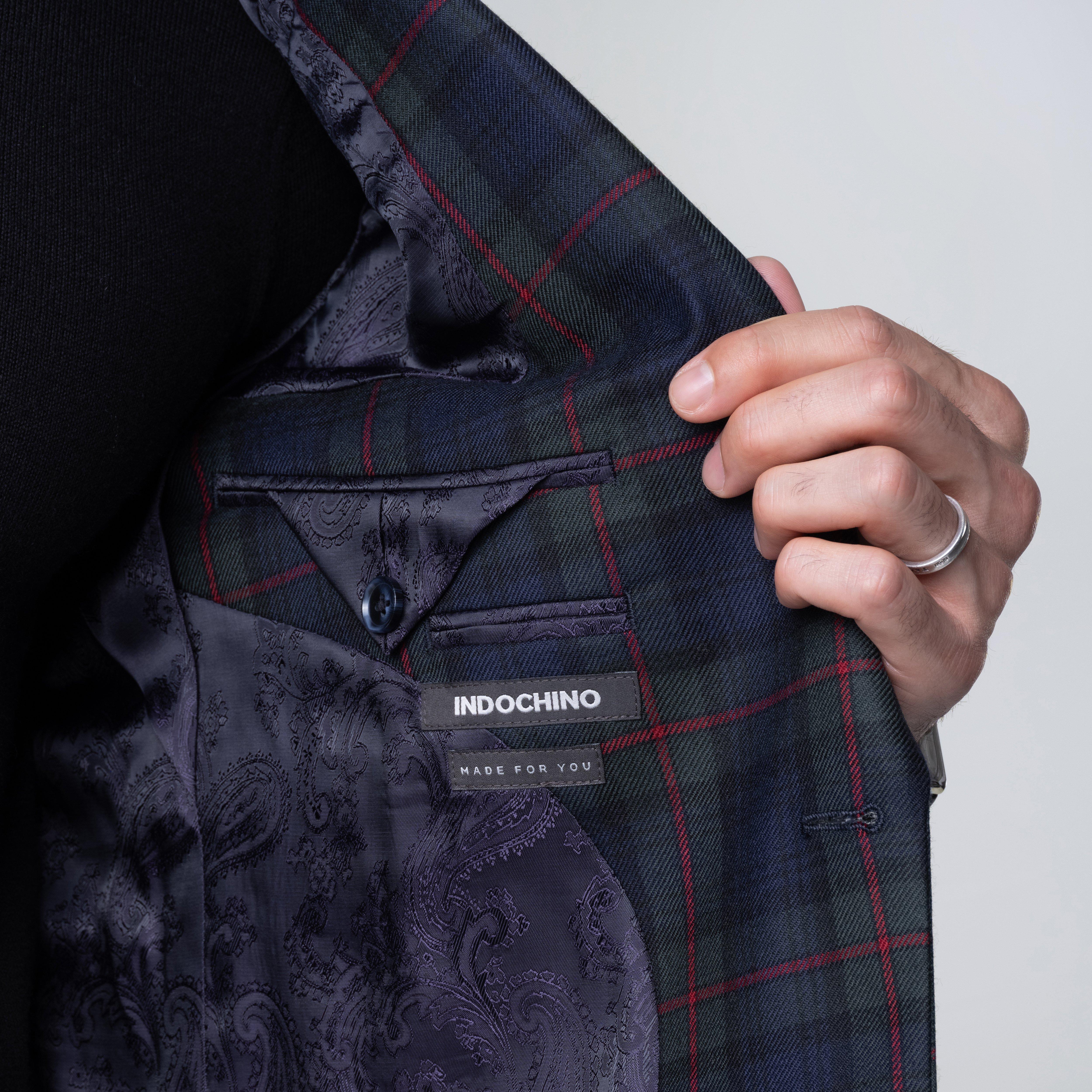 Product thumbnail 3 Navy blazer - Blakesley Plaid Design from british Indochino Collection