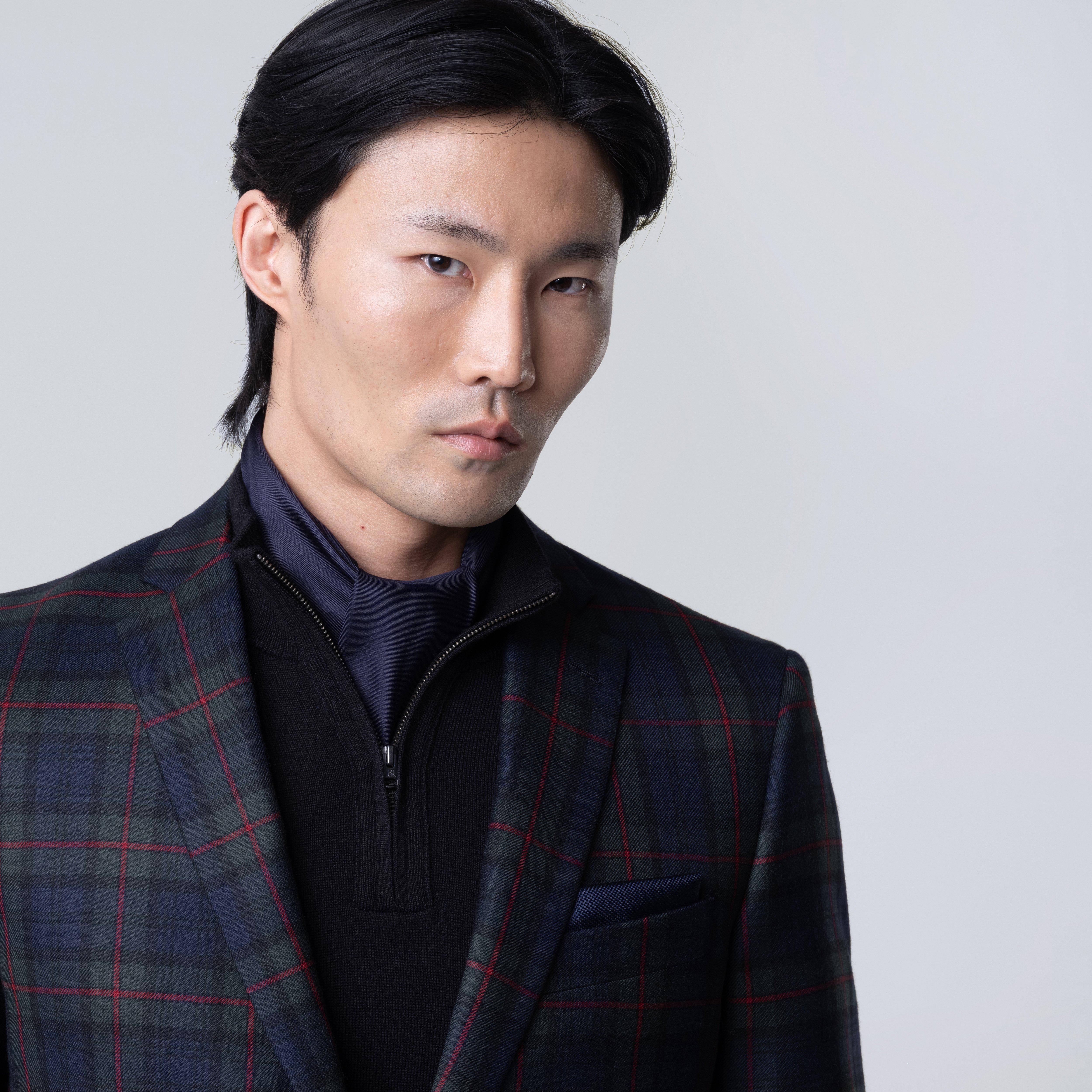 Product thumbnail 4 Navy blazer - Blakesley Plaid Design from british Indochino Collection