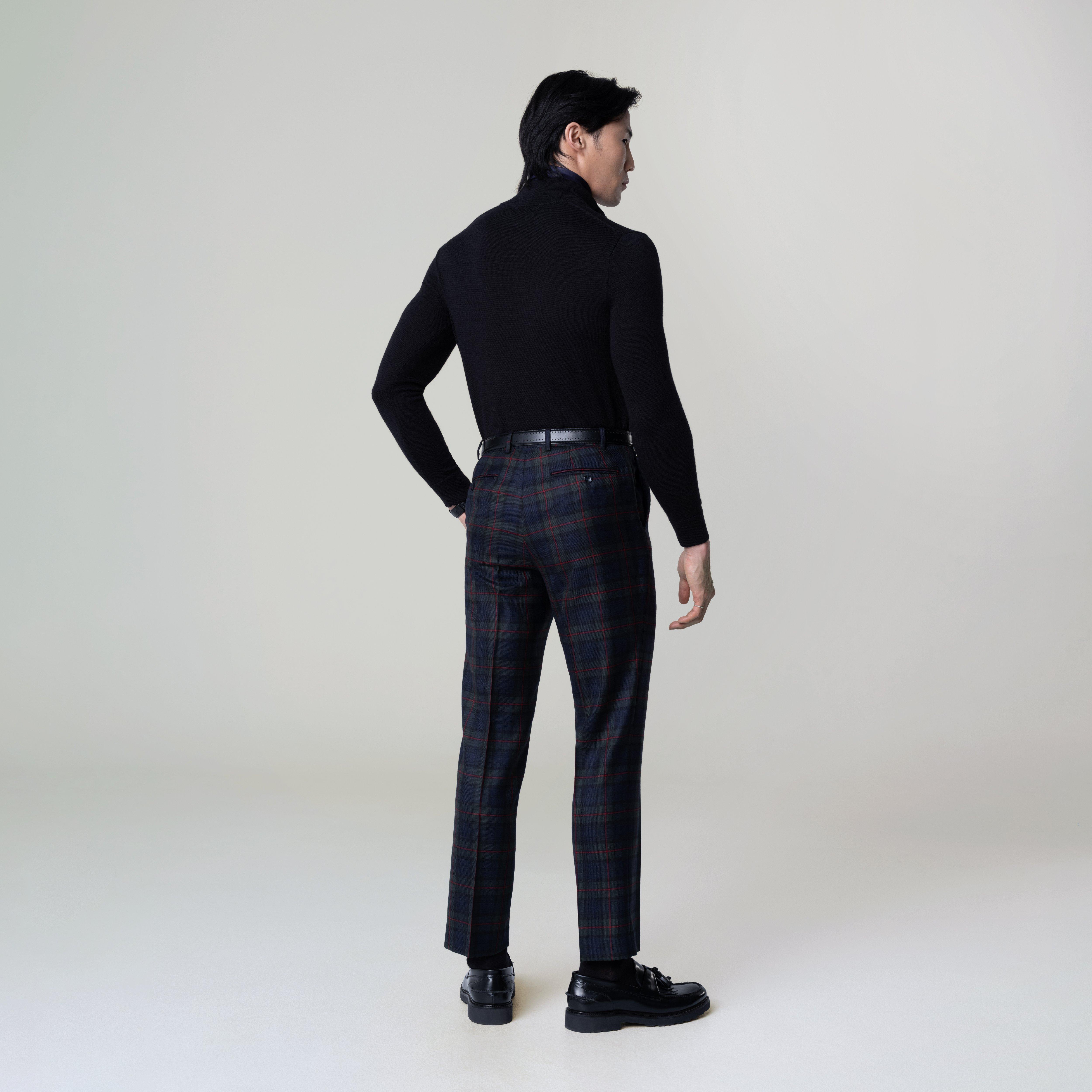 Product thumbnail 2 Navy pants - Blakesley Plaid Design from british Indochino Collection