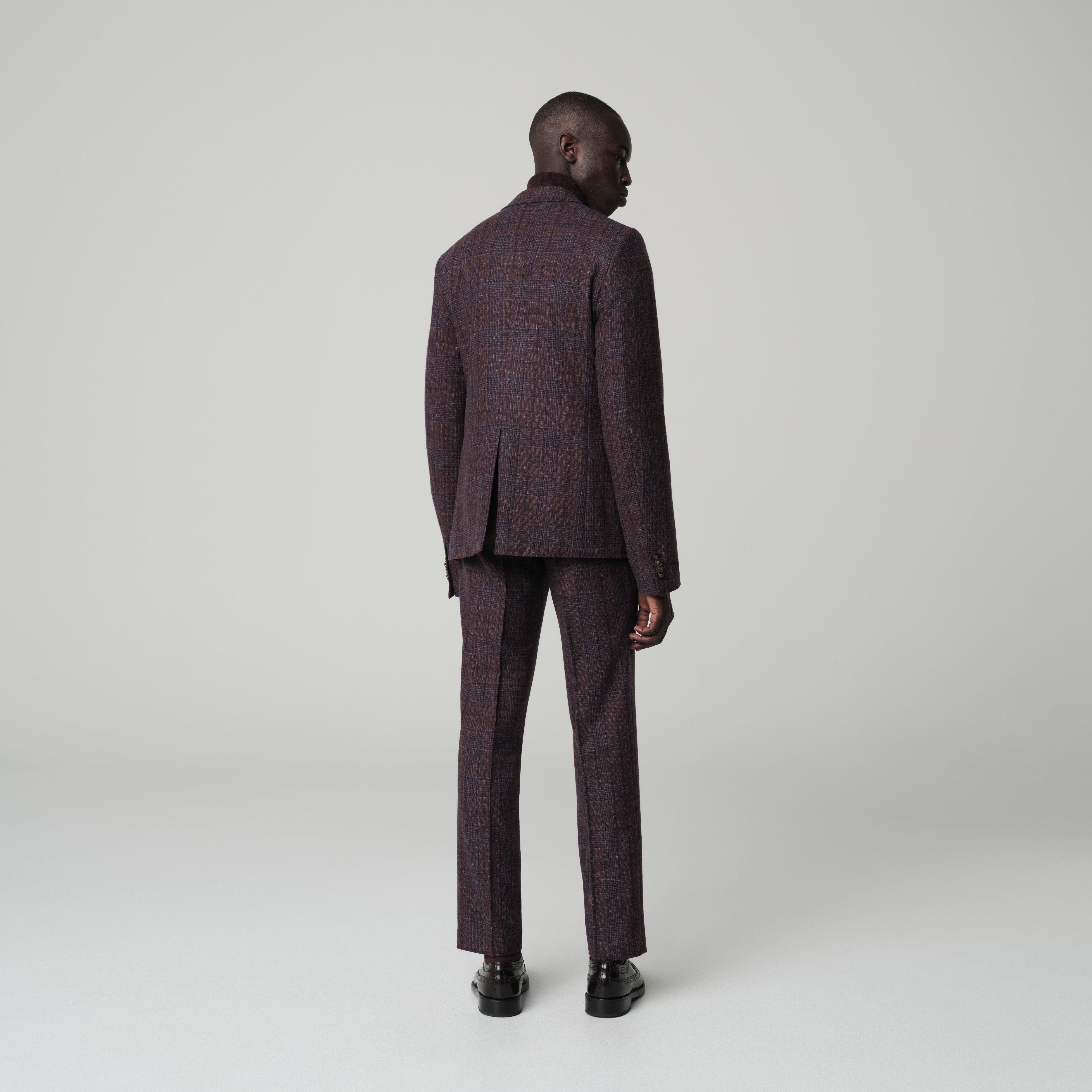 Product thumbnail 2 Burgundy suit - Montafia Plaid Design from Italian Indochino Collection