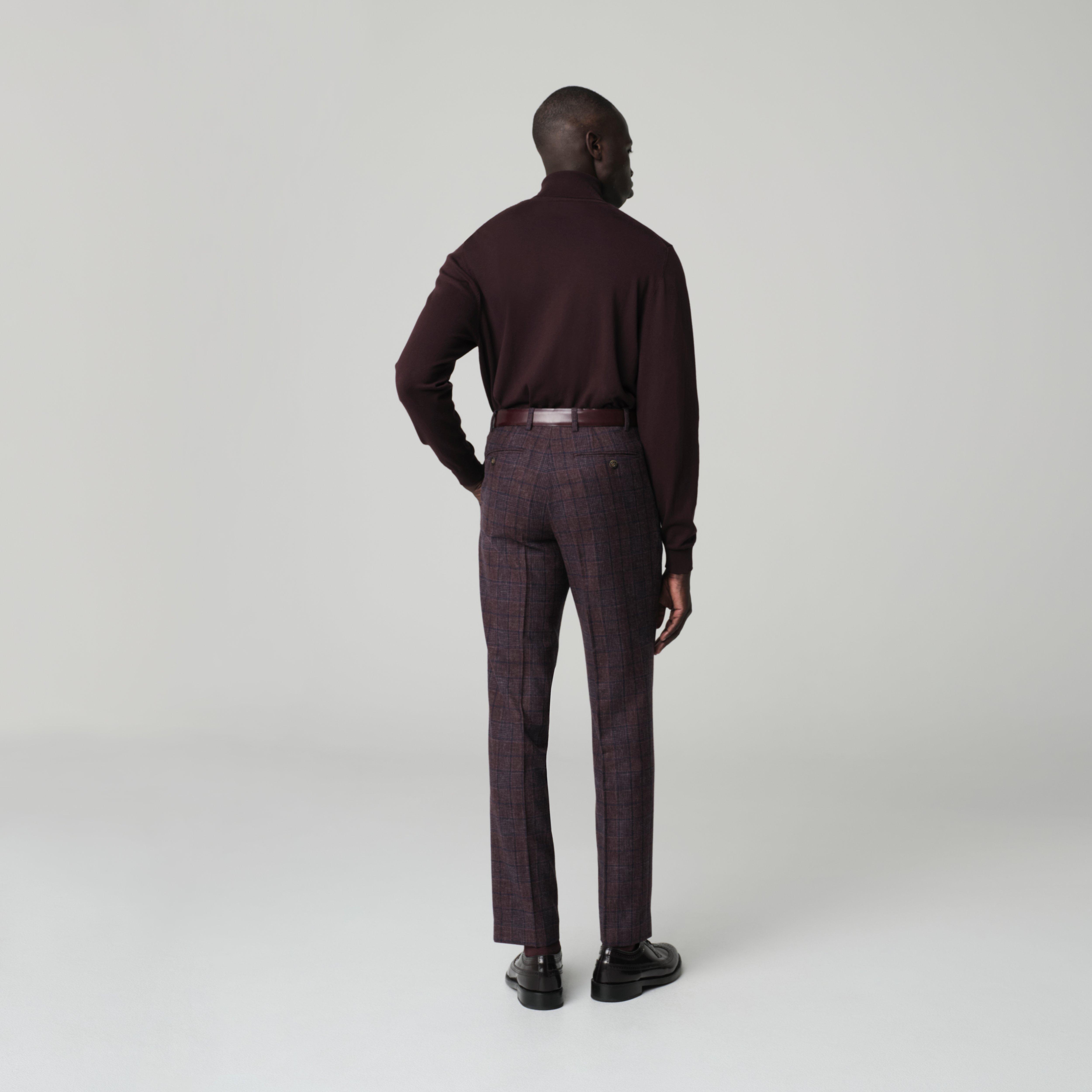 Product thumbnail 4 Burgundy suit - Montafia Plaid Design from Italian Indochino Collection
