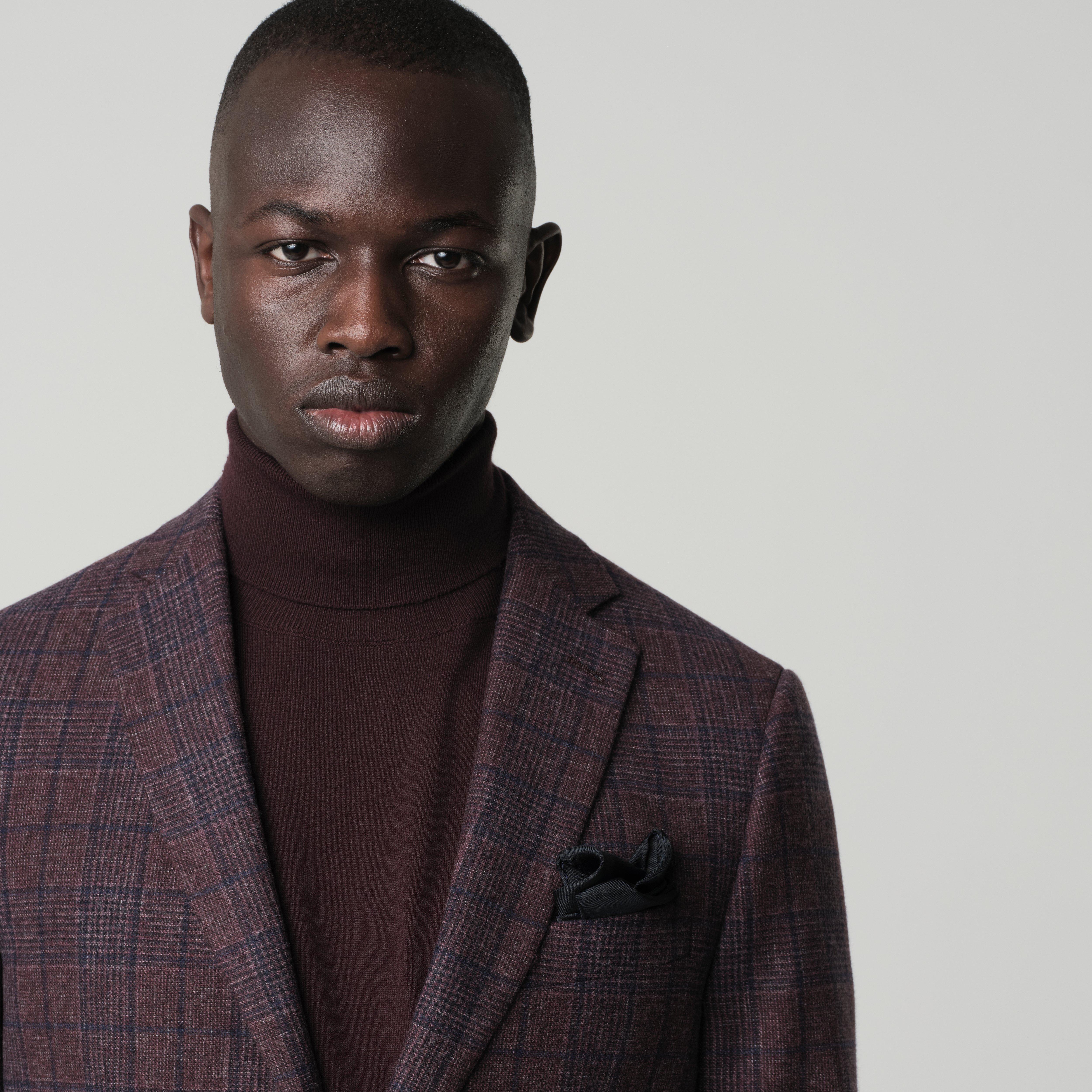 Product thumbnail 6 Burgundy suit - Montafia Plaid Design from Italian Indochino Collection