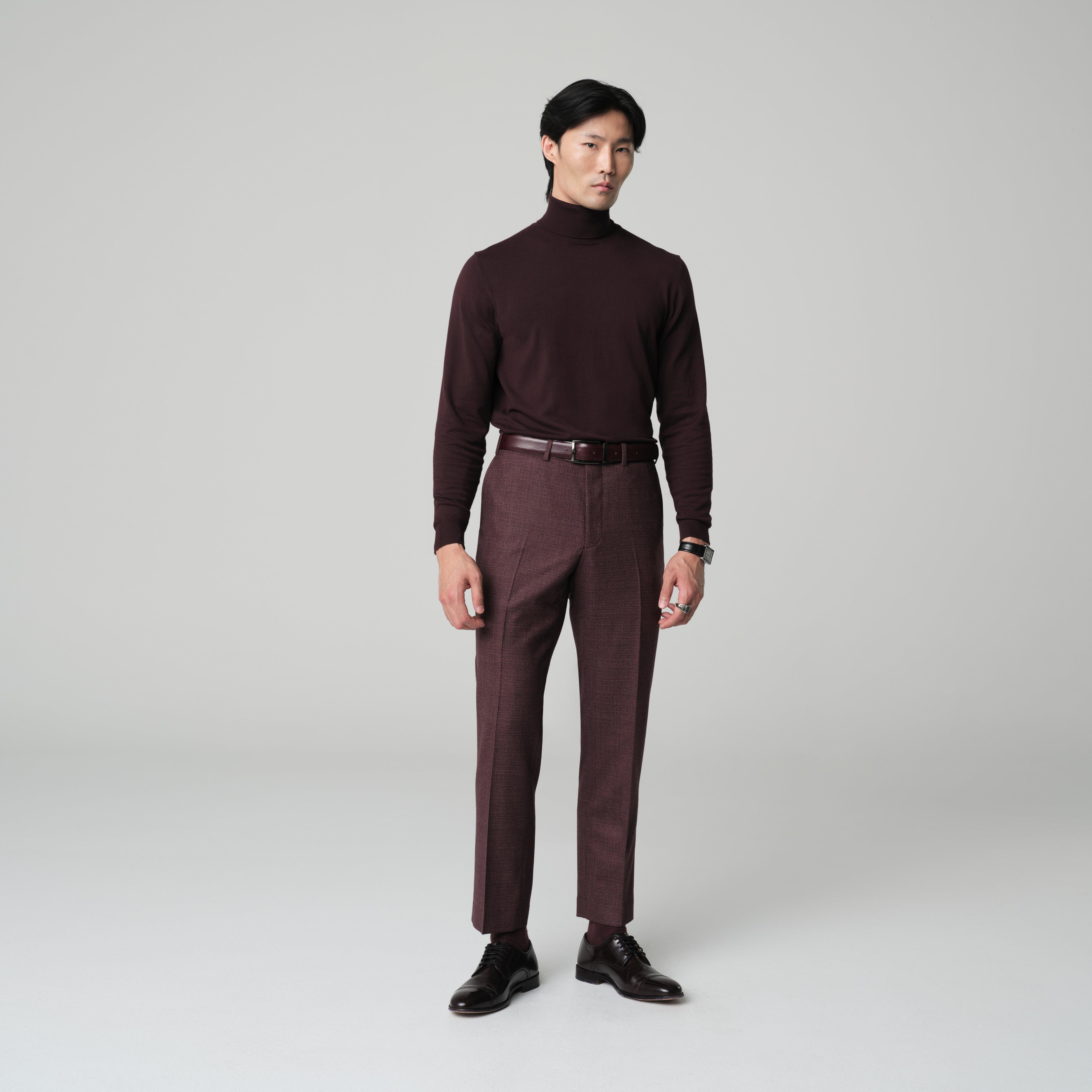 Product thumbnail 3 Burgundy suit - Monza Solid Design from Italian Indochino Collection