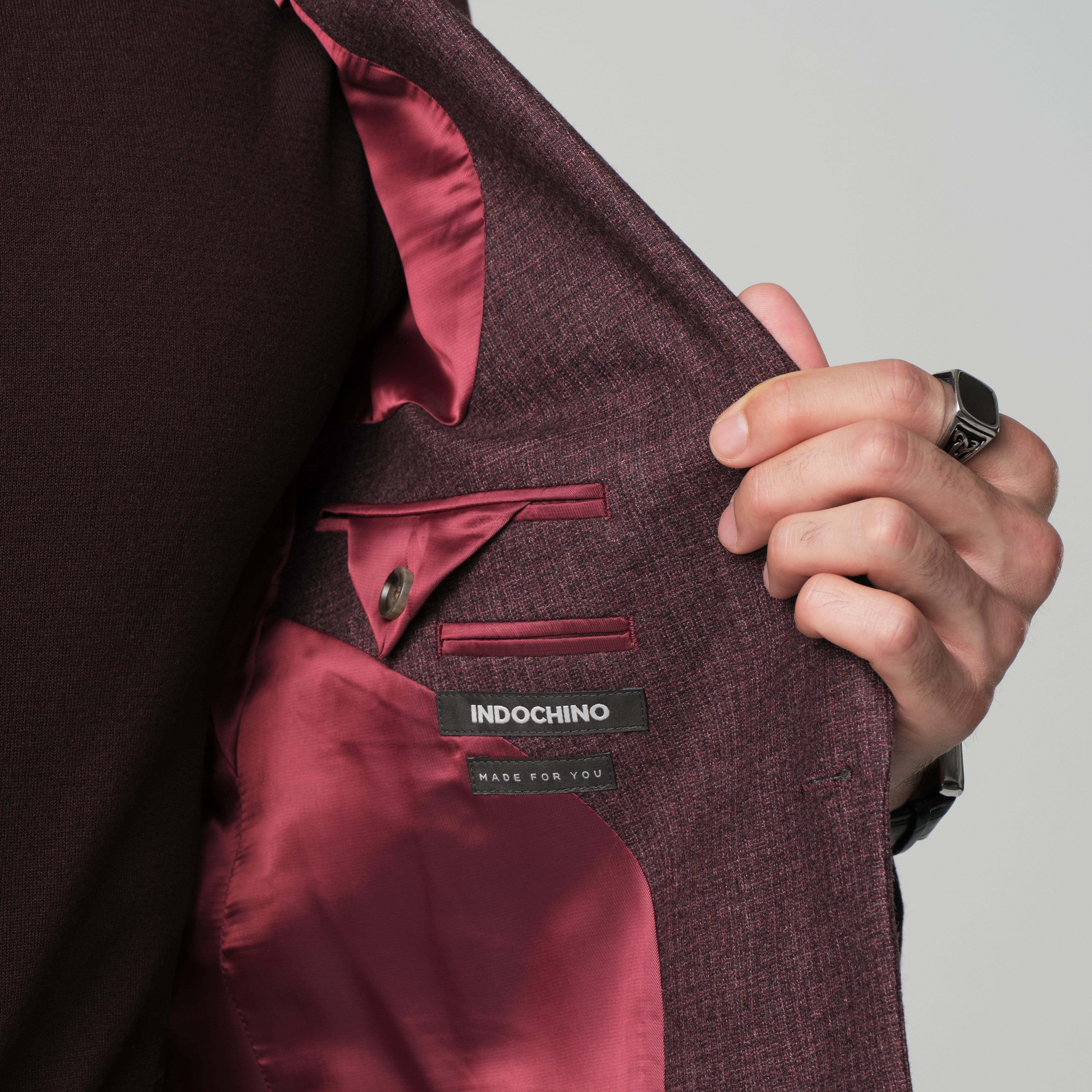 Product thumbnail 5 Burgundy suit - Monza Solid Design from Italian Indochino Collection