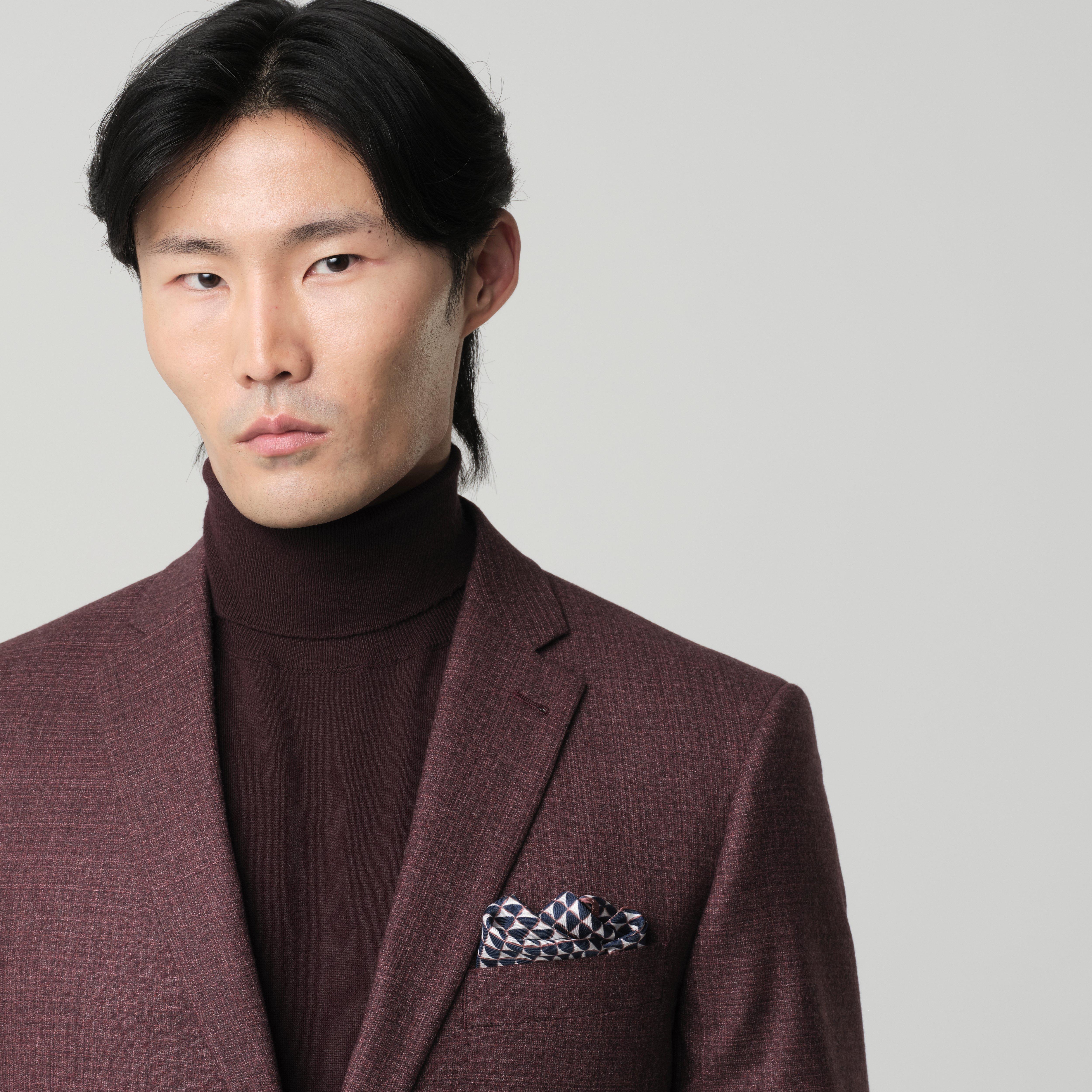 Product thumbnail 4 Burgundy blazer - Monza Solid Design from Italian Indochino Collection