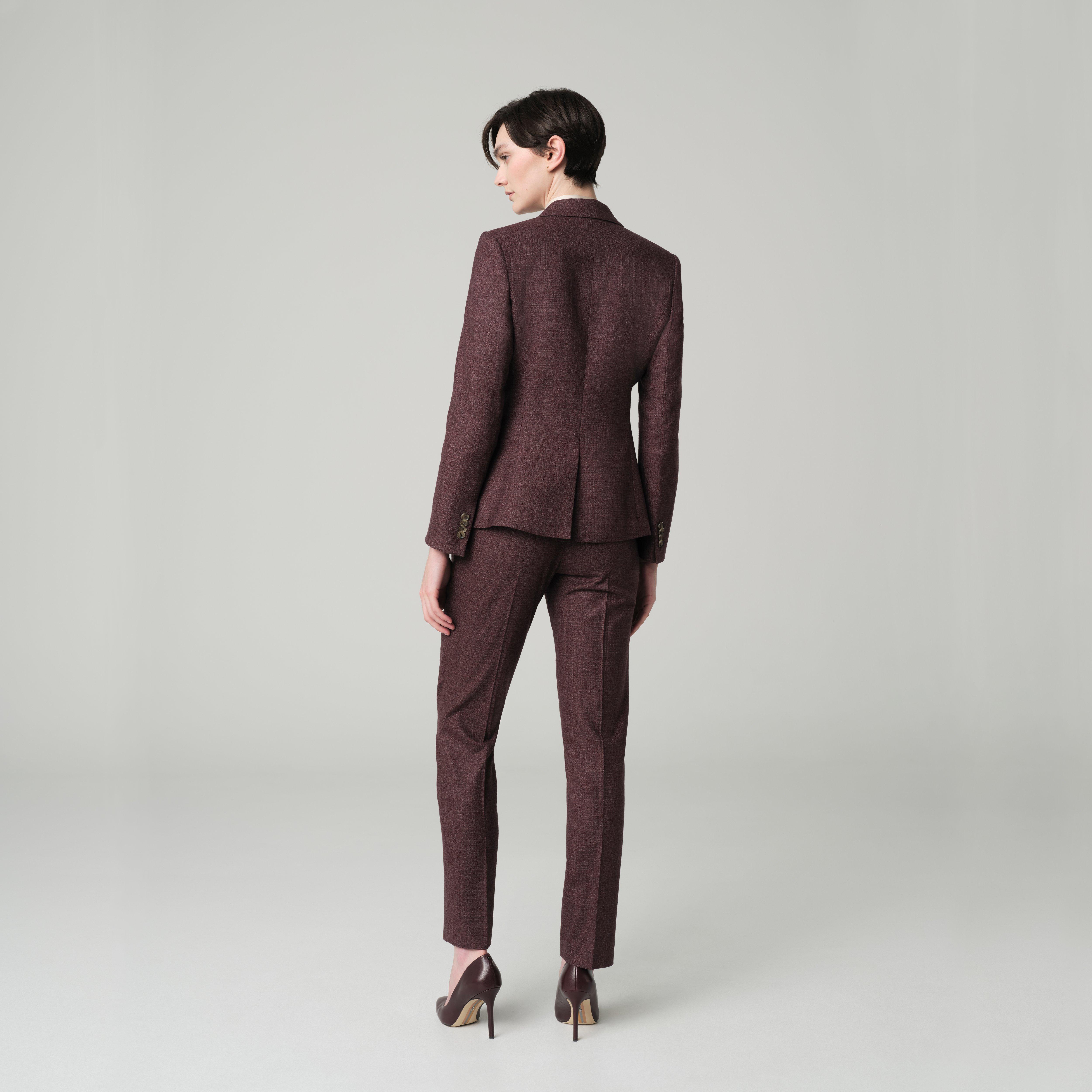 Product thumbnail 2 Burgundy suit women - Monza Solid Design from Italian Indochino Collection