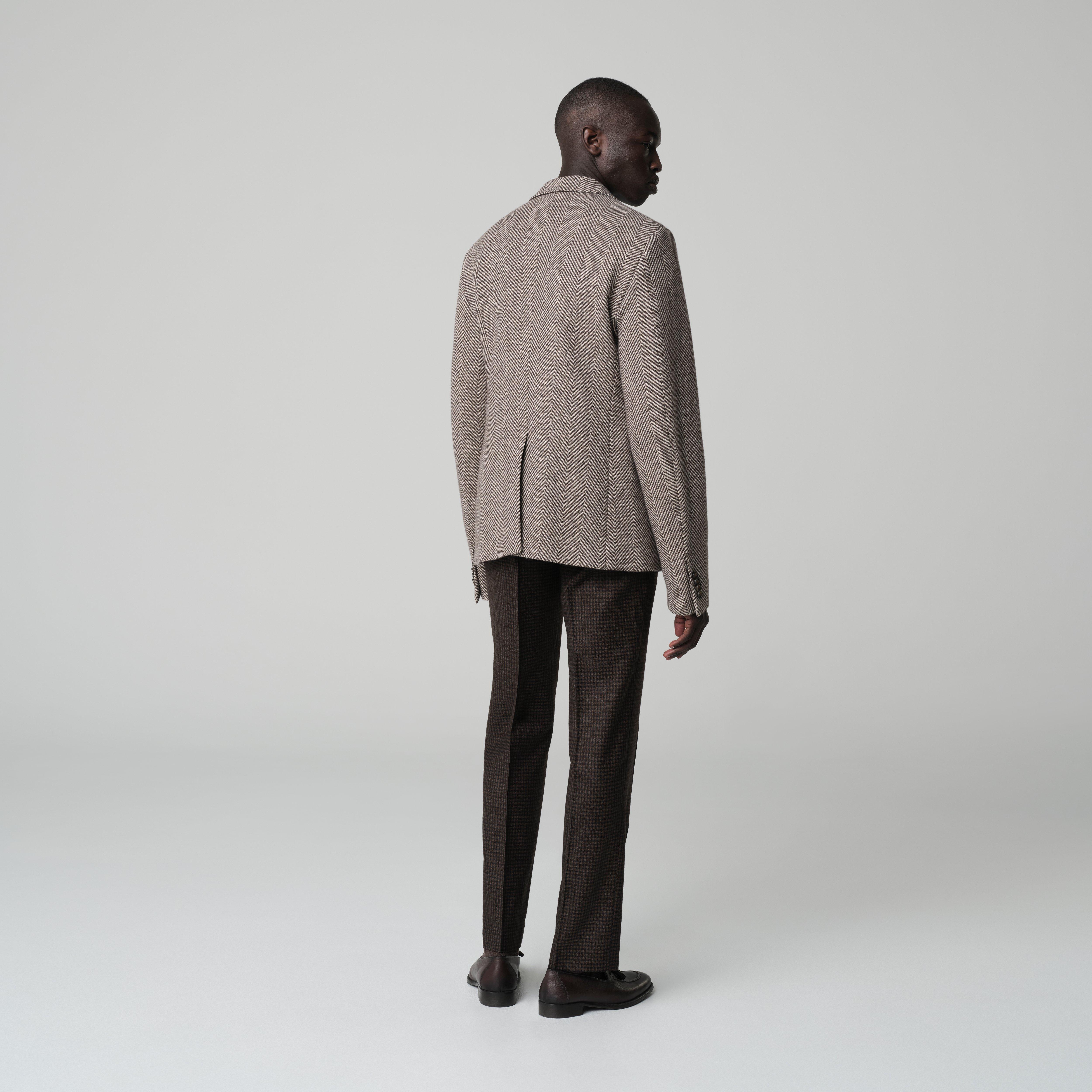 Product thumbnail 2 Brown blazer - Malta Herringbone Design from Italian Indochino Collection