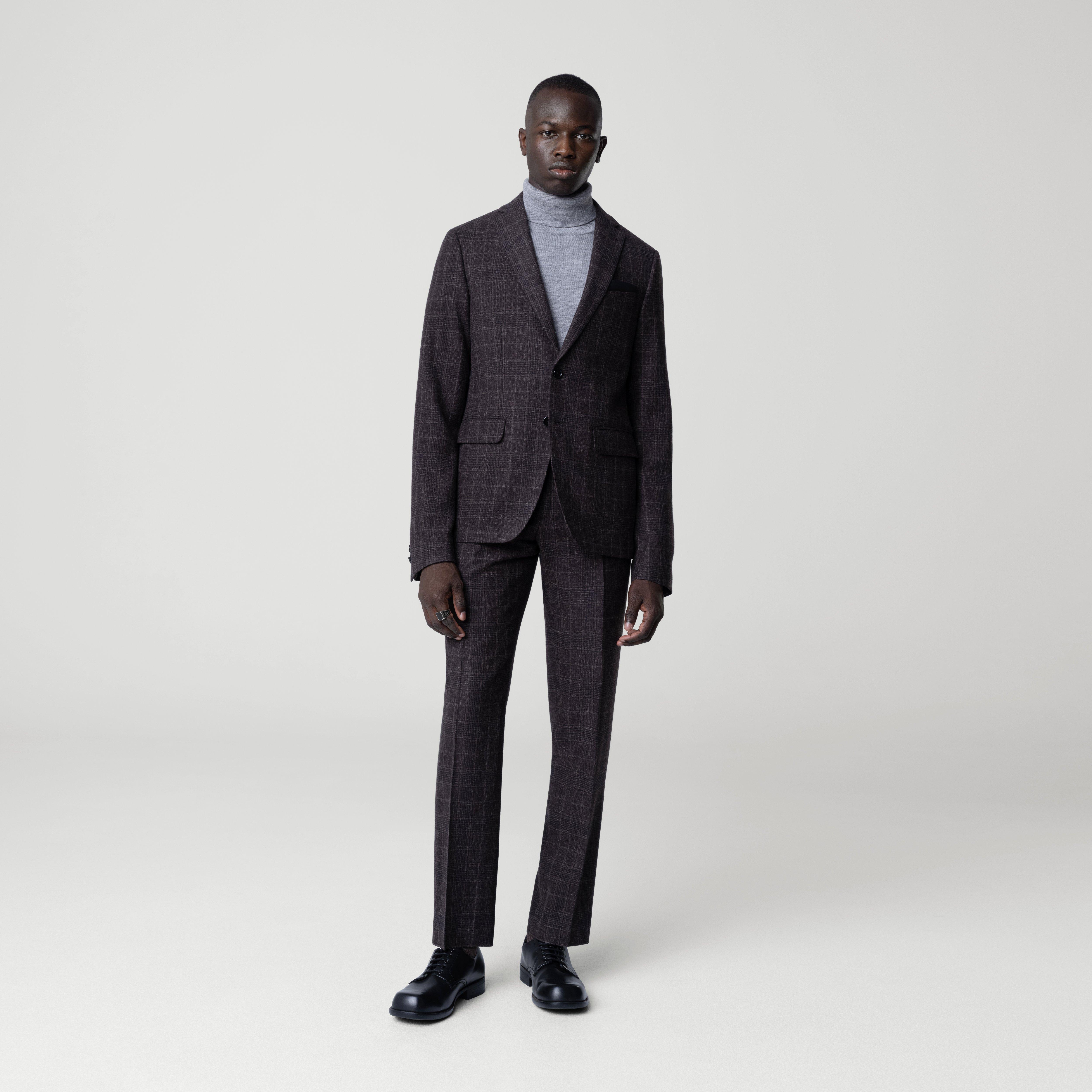 Brown blazer - Montafia Plaid Design from Italian Indochino Collection