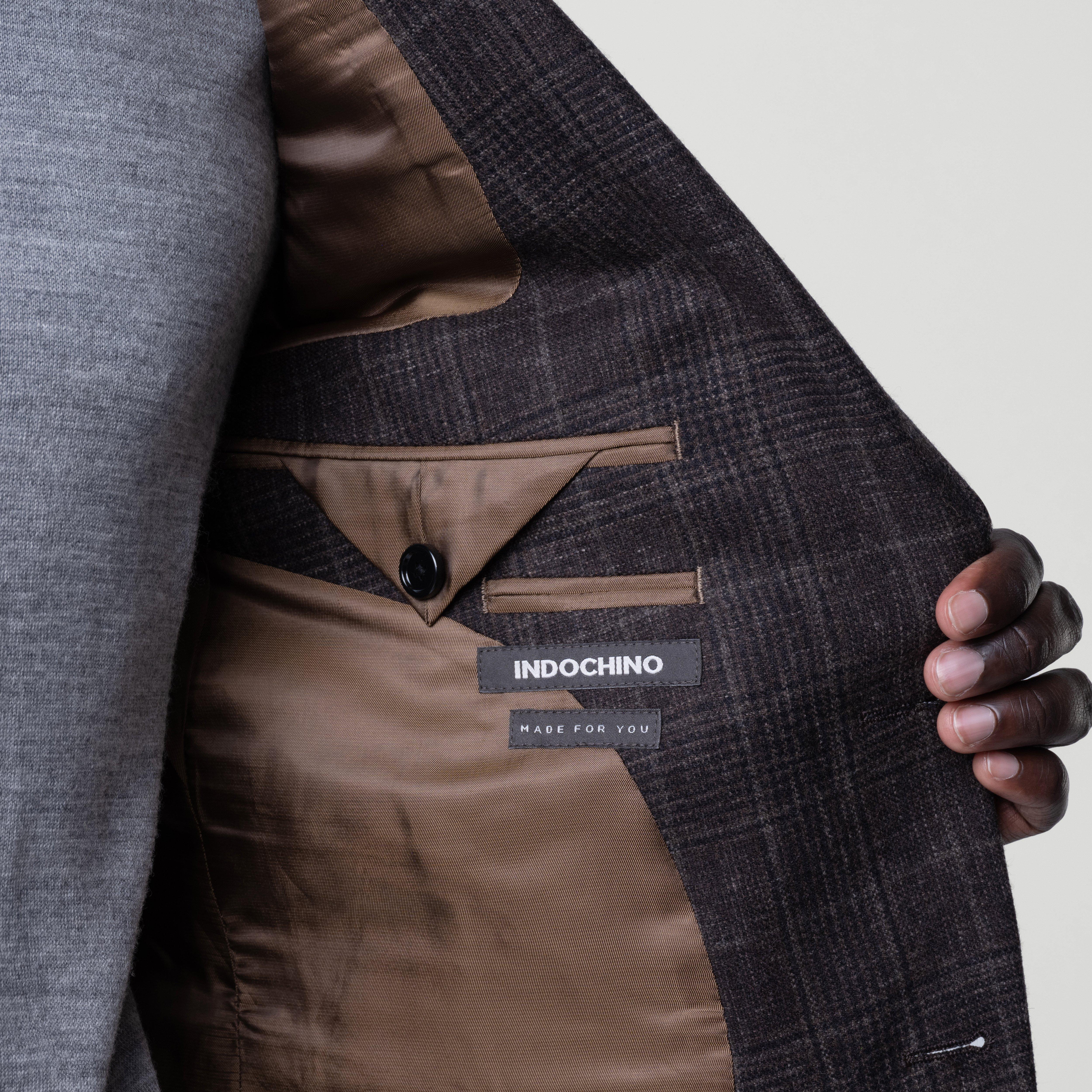 Product thumbnail 3 Brown blazer - Montafia Plaid Design from Italian Indochino Collection