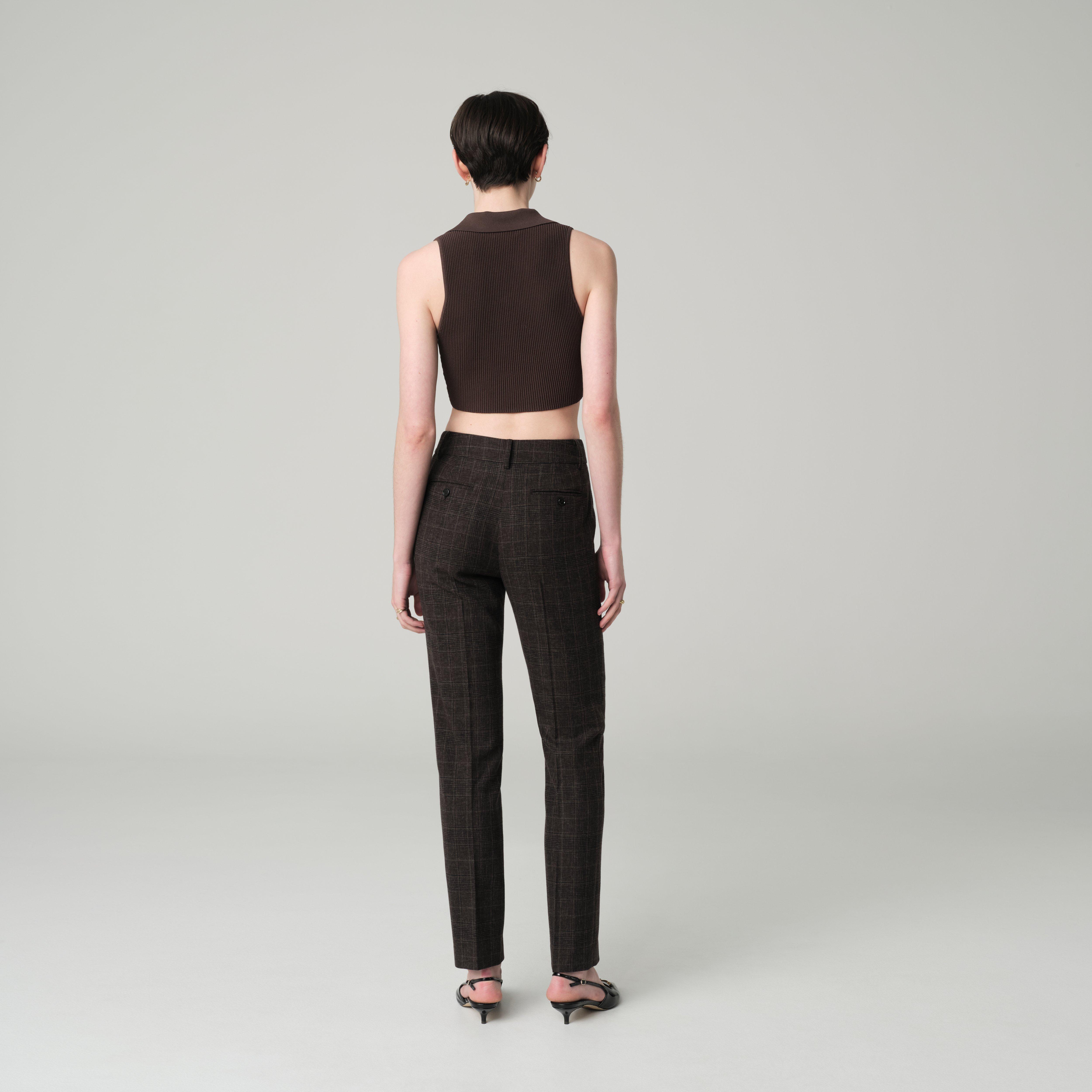 Product thumbnail 2 Brown pants women - Montafia Plaid Design from Italian Indochino Collection