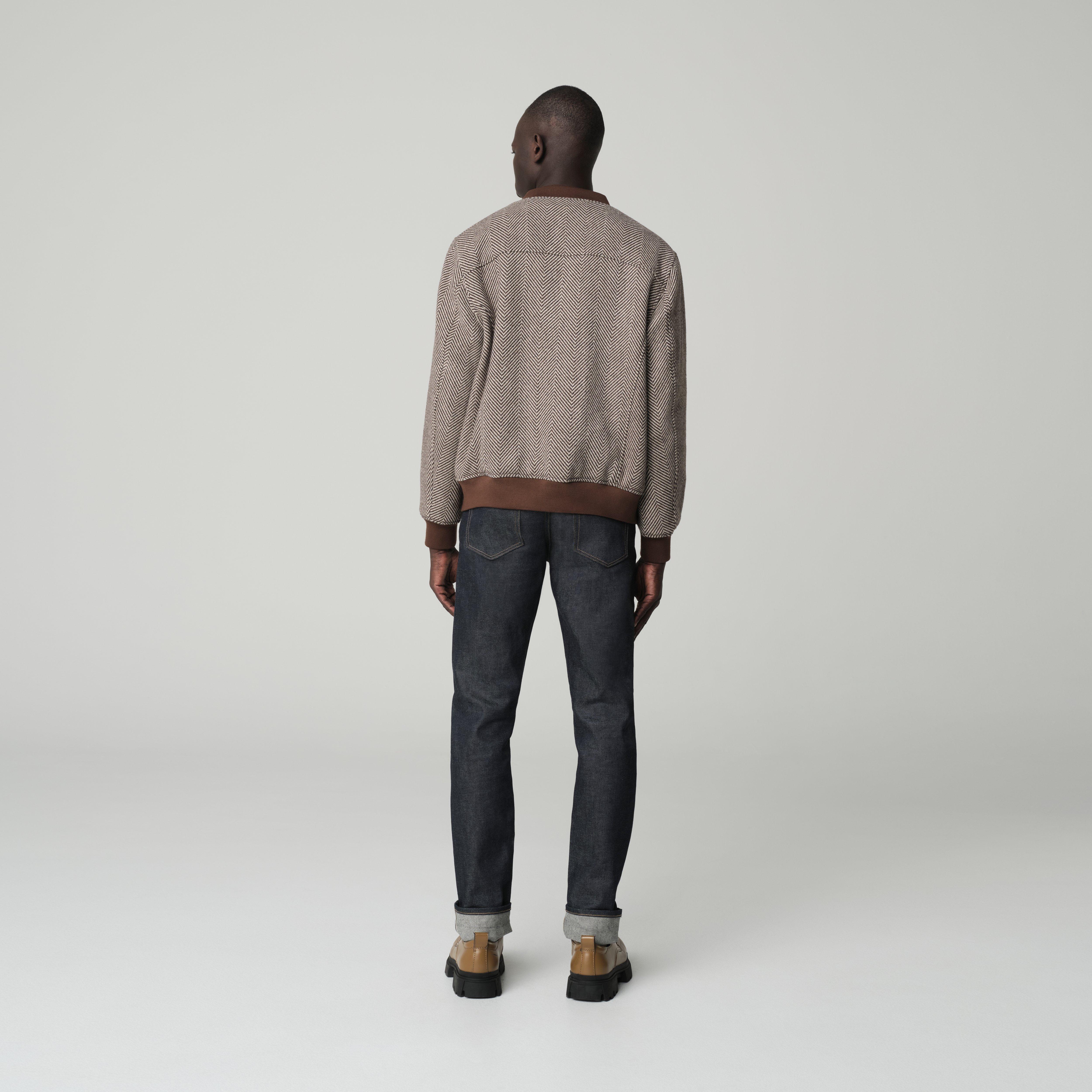 Product thumbnail 2 Brown bomberjacket - Varsity Solid Design from Italian Indochino Collection