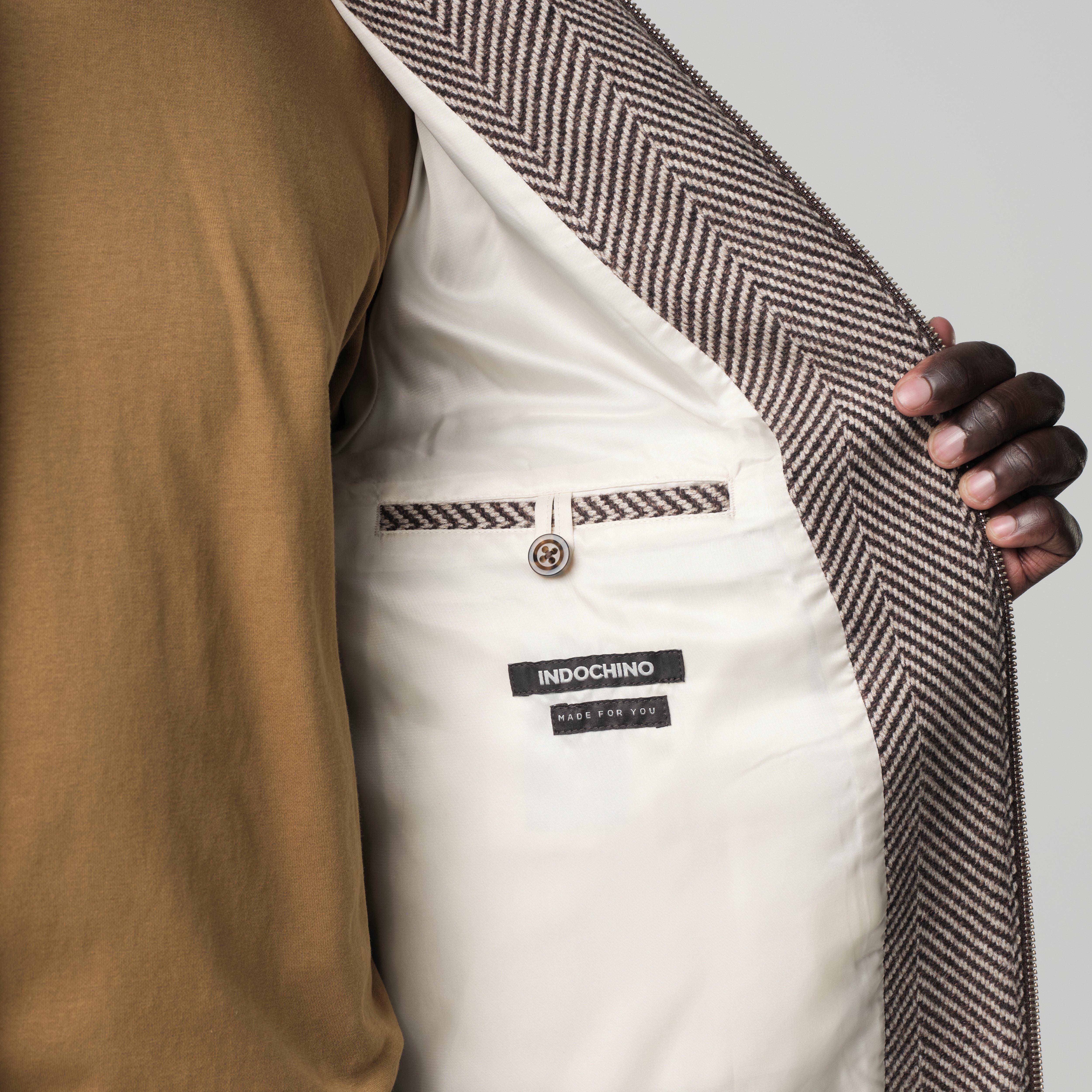 Product thumbnail 3 Brown bomberjacket - Varsity Solid Design from Italian Indochino Collection