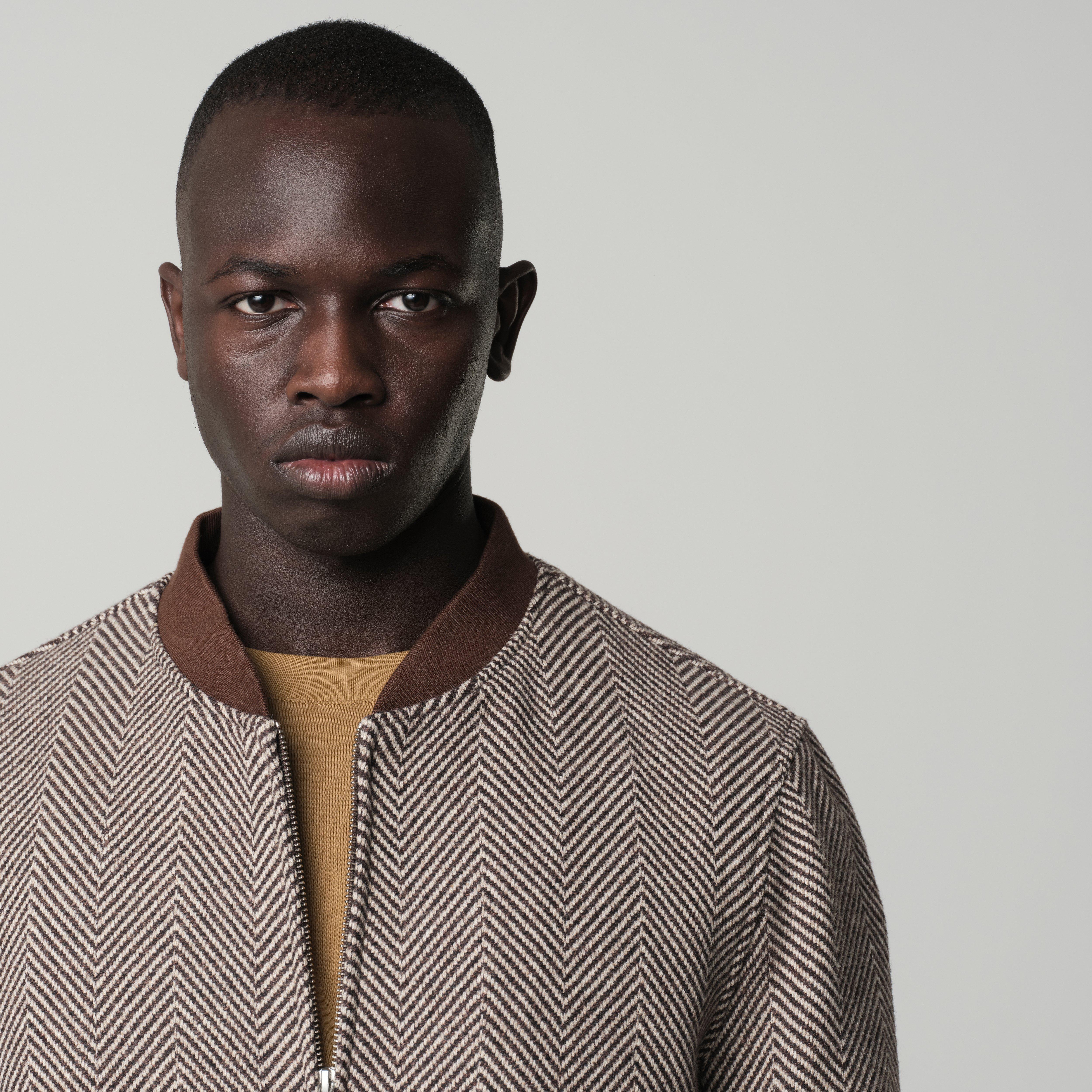 Product thumbnail 4 Brown bomberjacket - Varsity Solid Design from Italian Indochino Collection