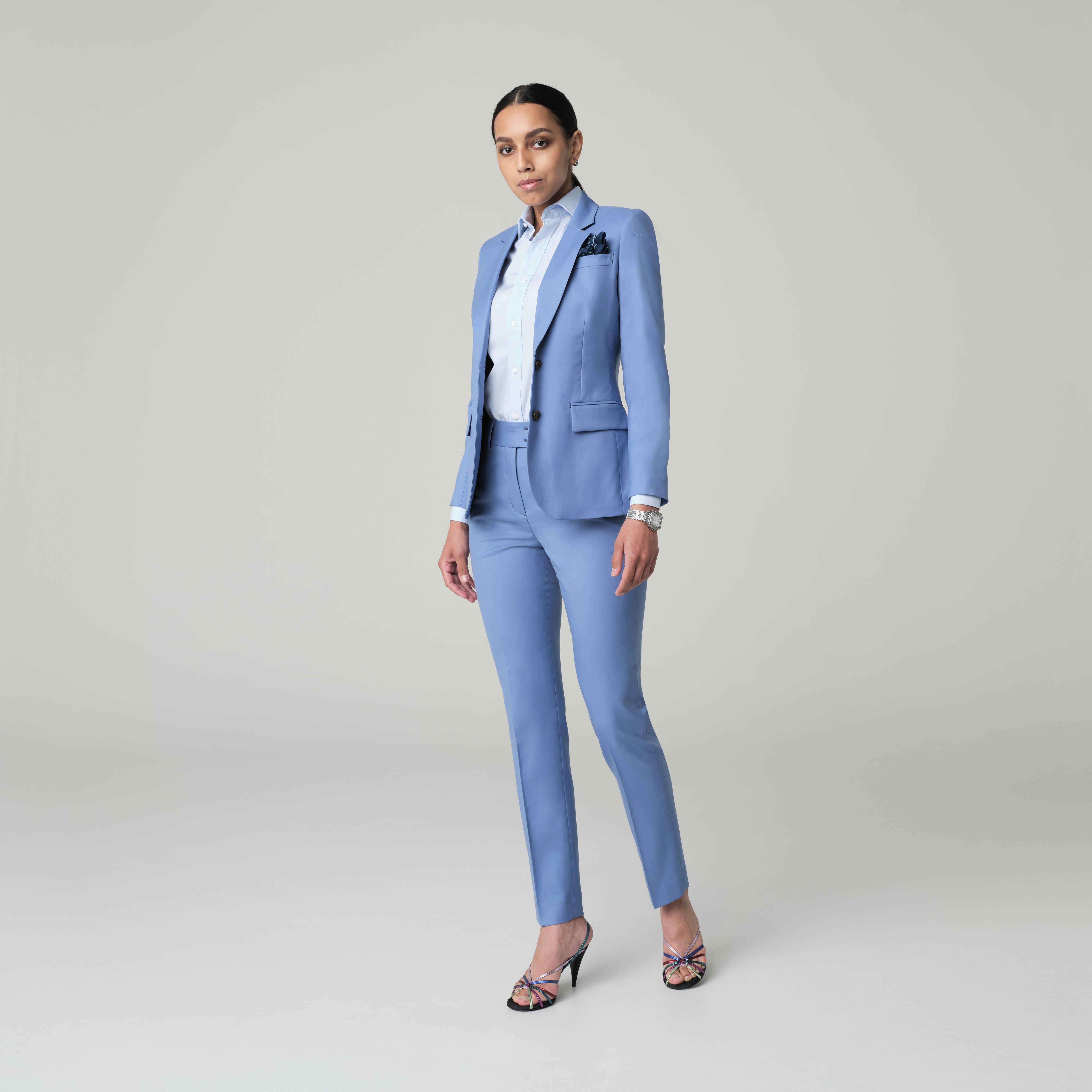 light blue dress pants women's Indochino Custom Highbridge Suit Color:Cyan/Cappuccino the Highbridge collection exudes 5/15/2026 Ladies - Black Bodycon