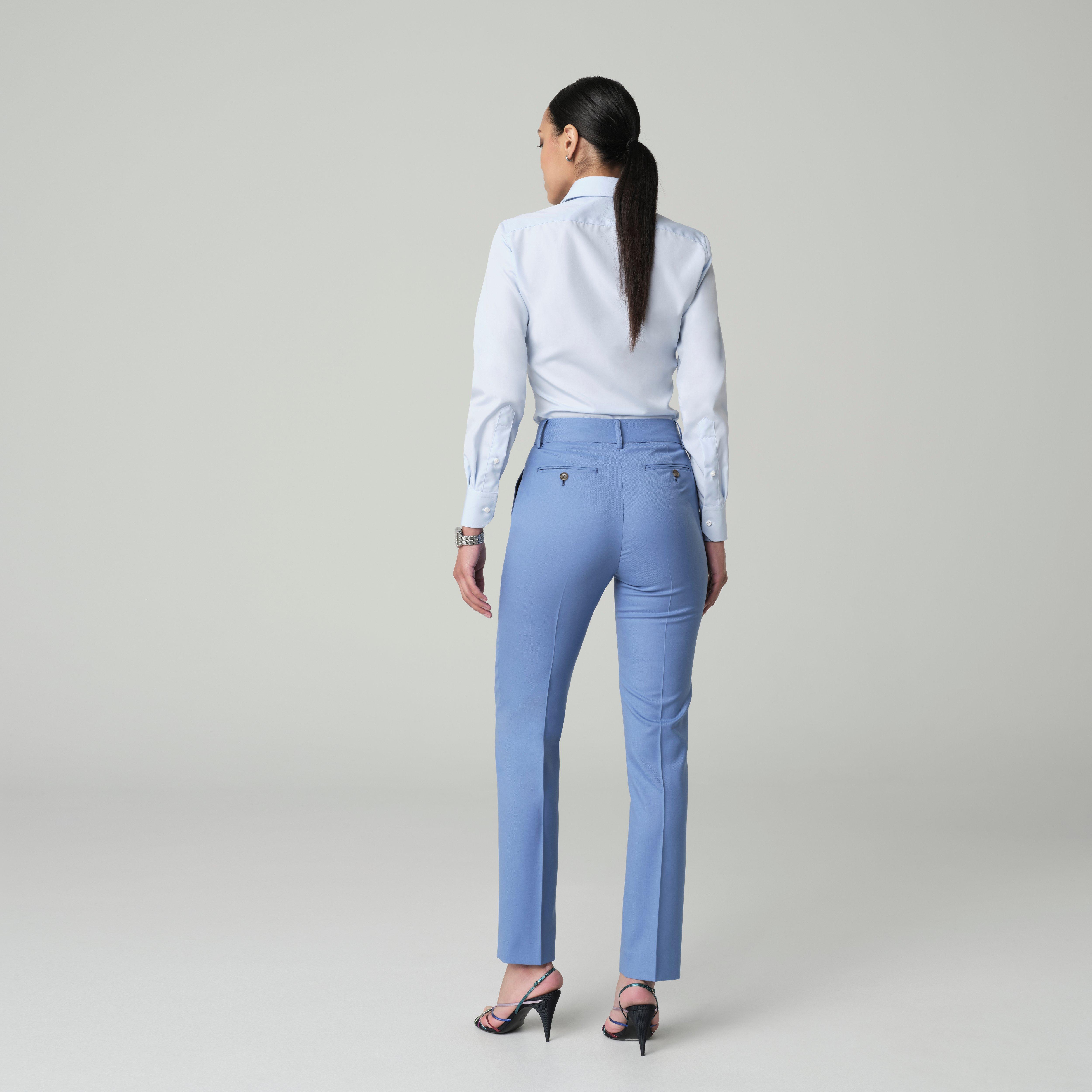 Product thumbnail 2 Blue pants women - Highbridge Solid Design from Luxury Indochino Collection