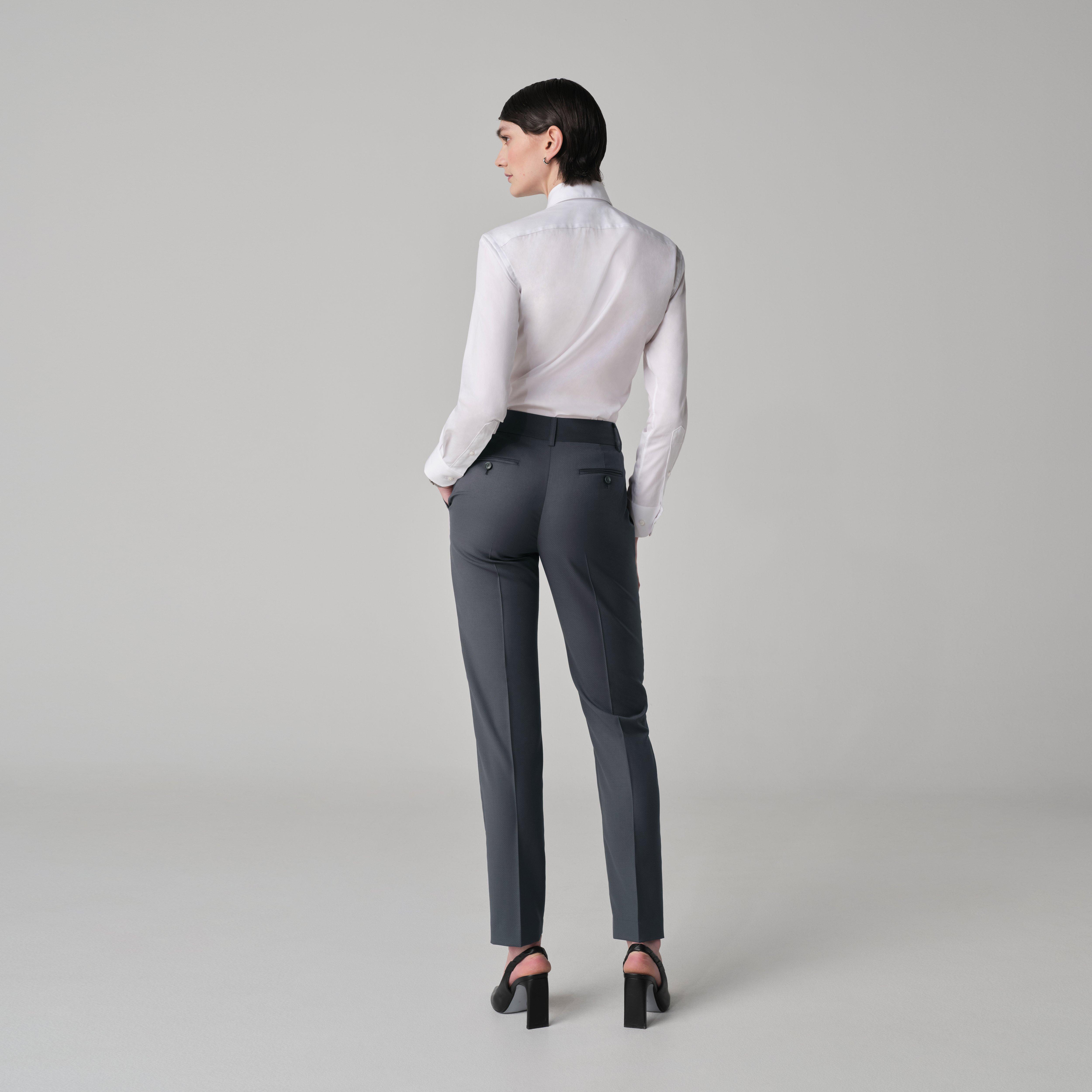 Product thumbnail 2 Gray pants women - Highworth Solid Design from Premium Indochino Collection