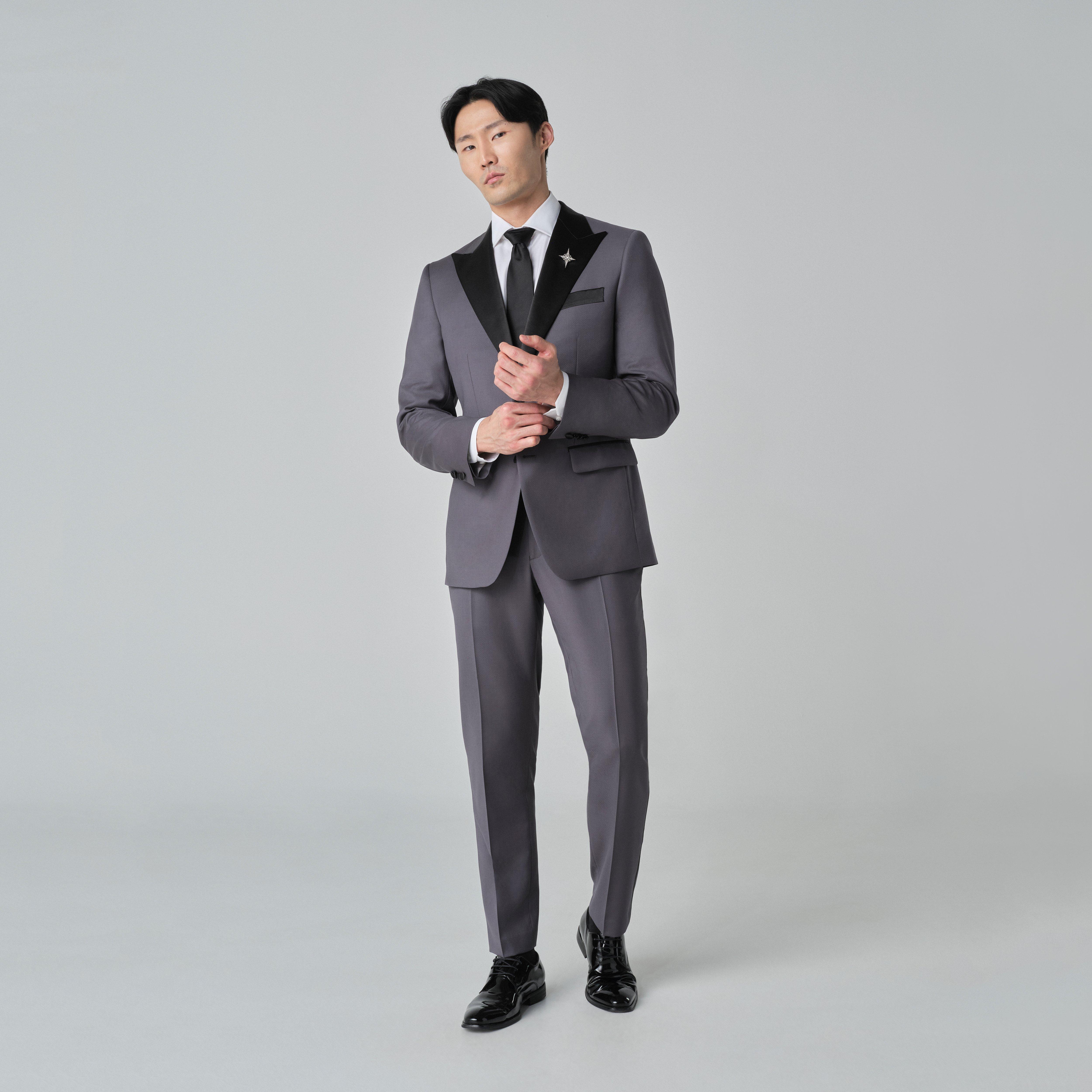 Gray suit - Highworth Solid Design from Tuxedo Indochino Collection