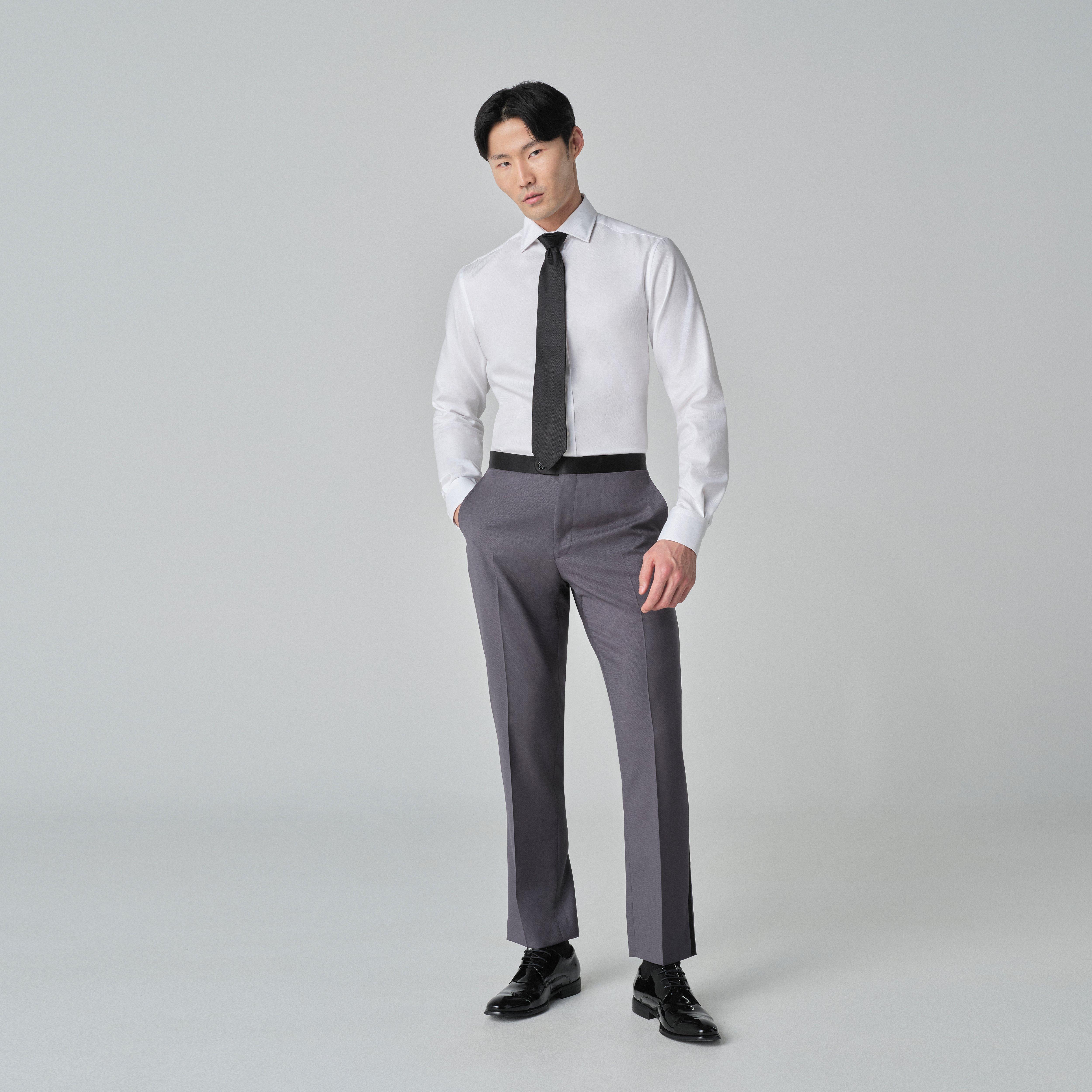 Product thumbnail 3 Gray suit - Highworth Solid Design from Tuxedo Indochino Collection