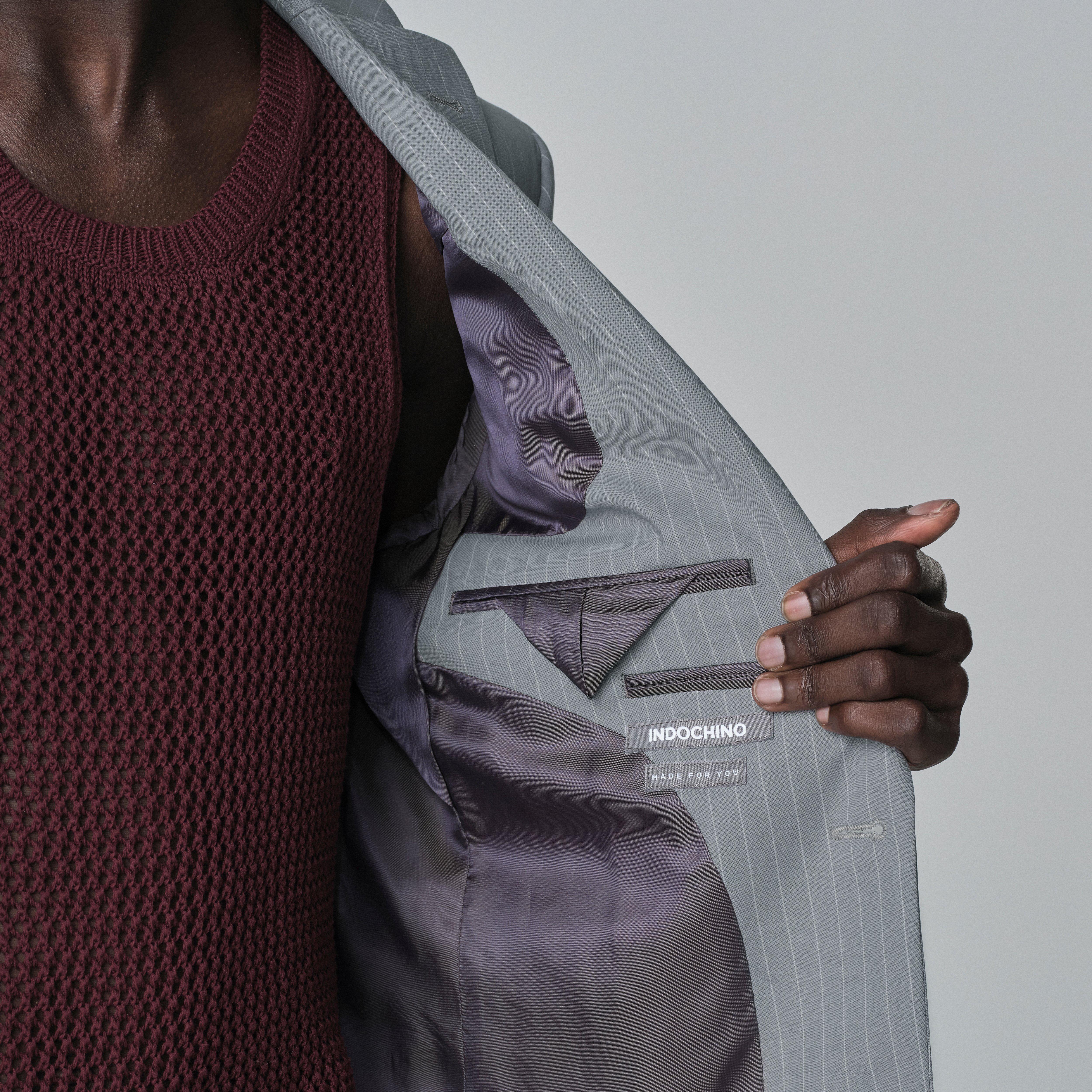 Product thumbnail 3 Gray blazer - Howell Striped Design from Luxury Indochino Collection