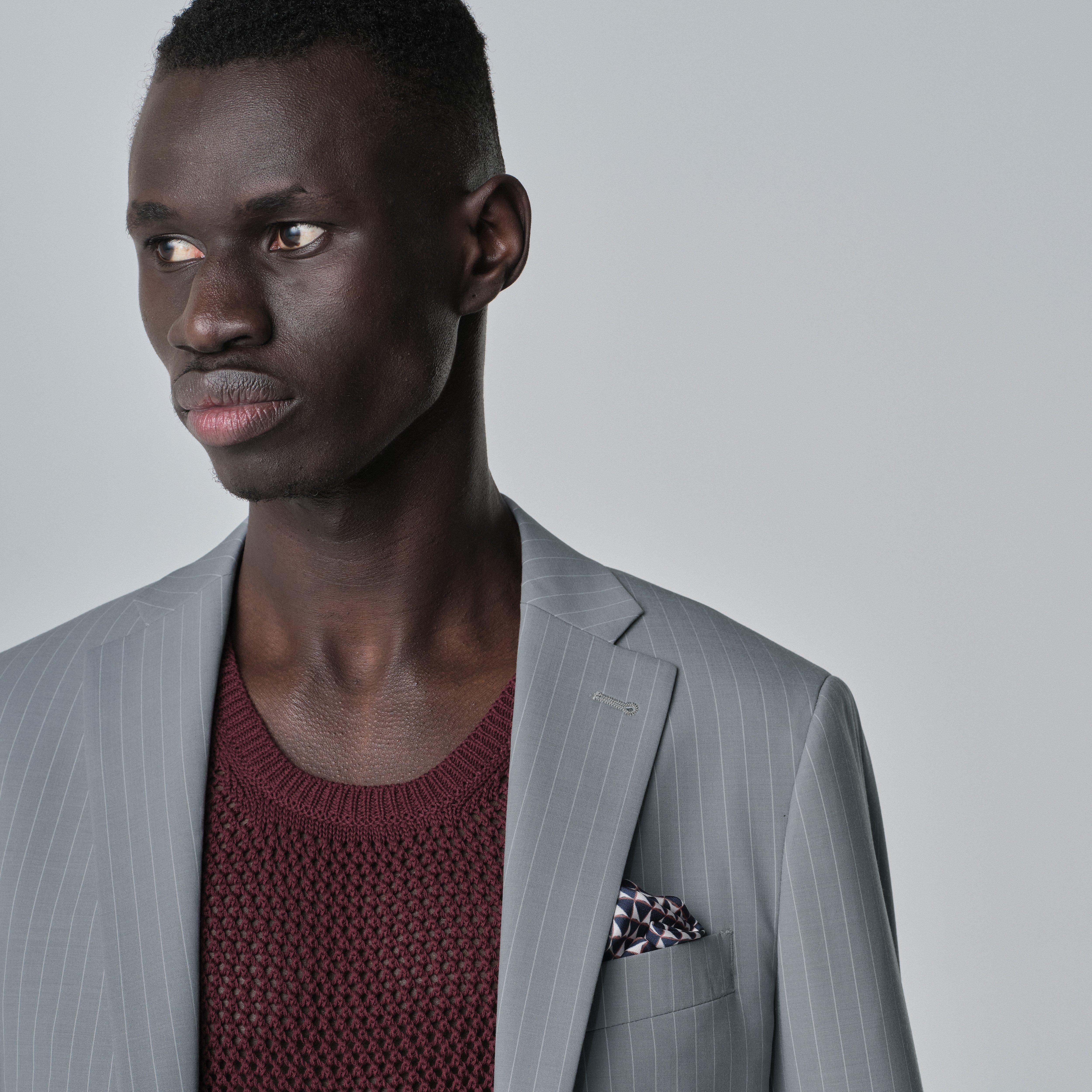 Product thumbnail 4 Gray blazer - Howell Striped Design from Luxury Indochino Collection