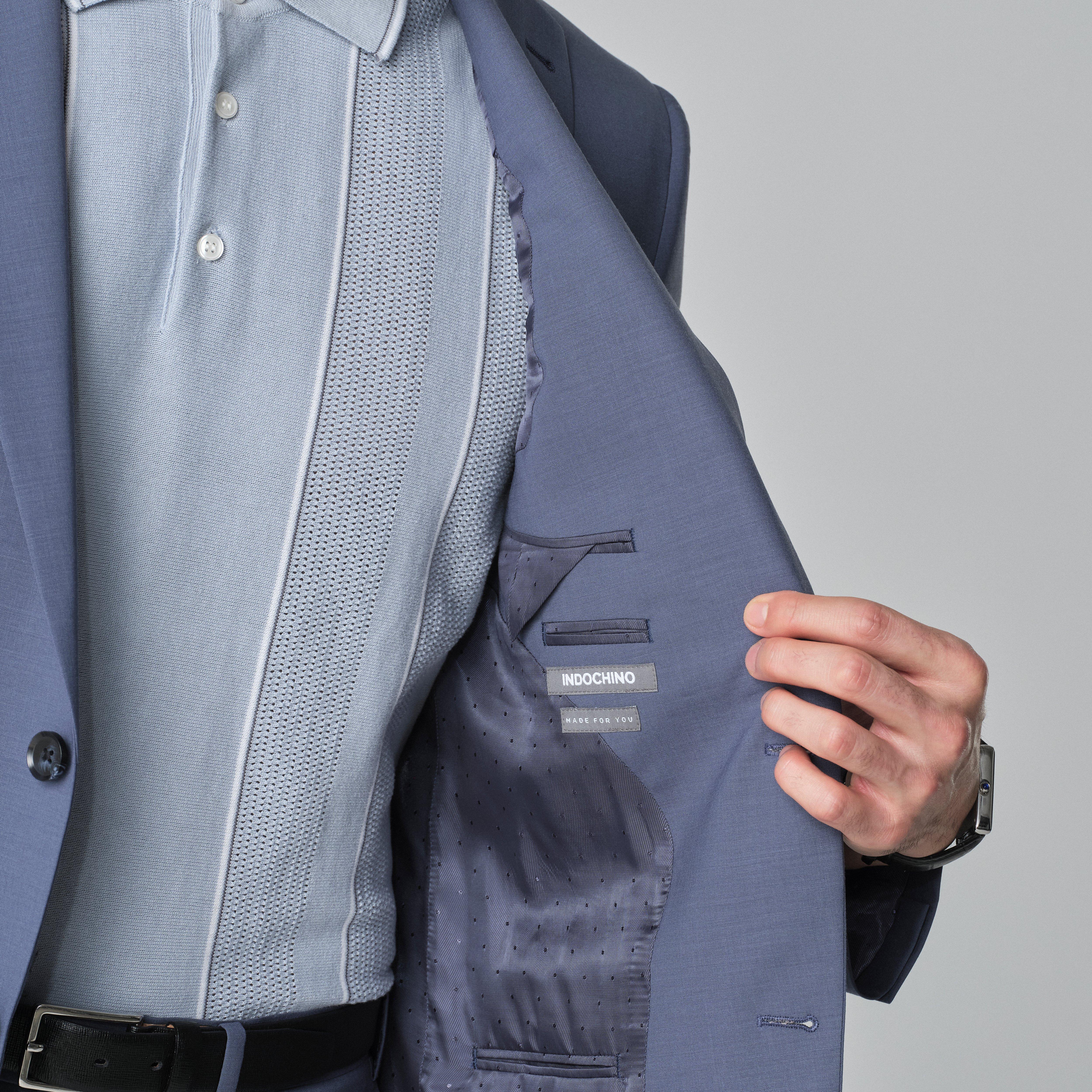 Product thumbnail 5 Blue suit - Howell Solid Design from Luxury Indochino Collection