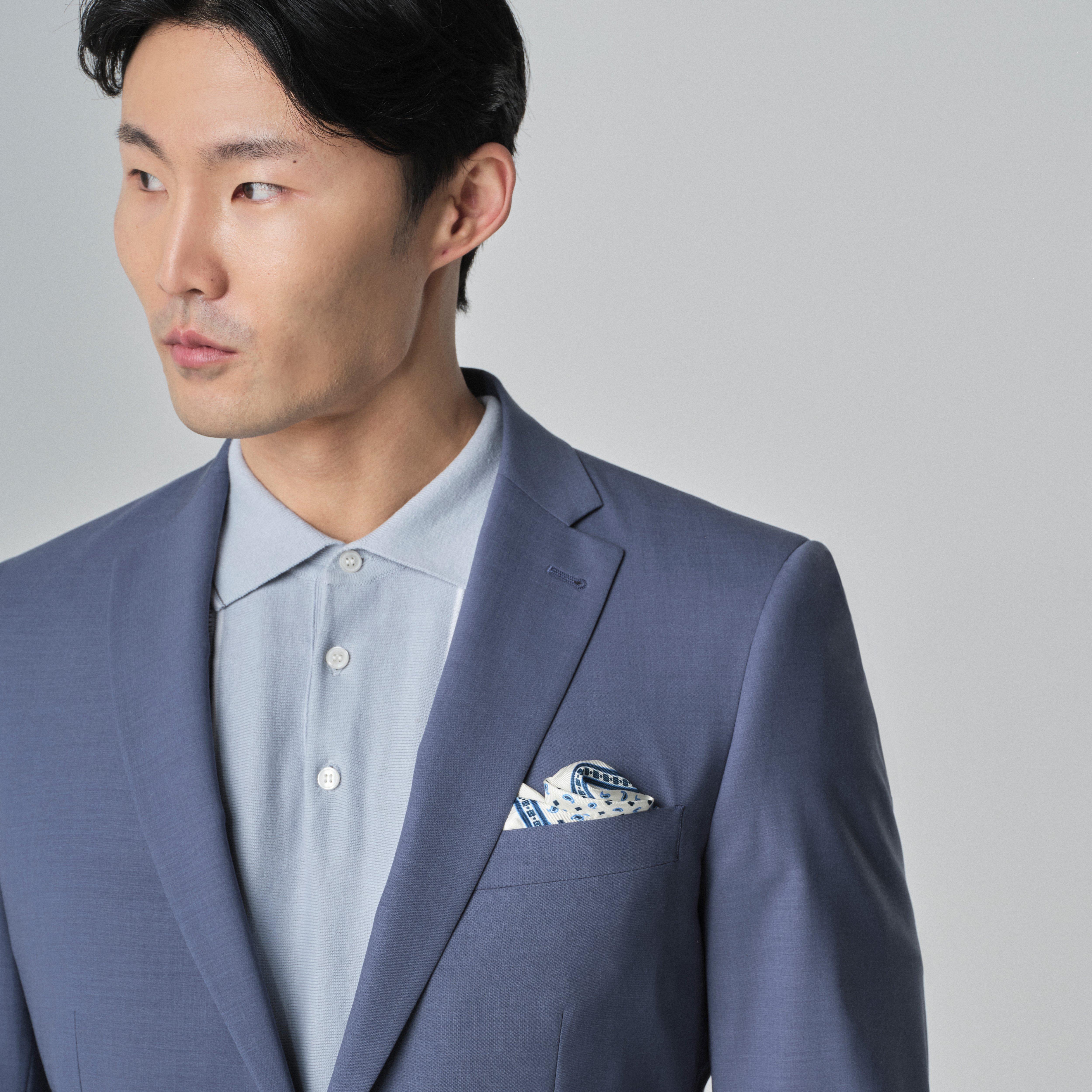 Product thumbnail 6 Blue suit - Howell Solid Design from Luxury Indochino Collection