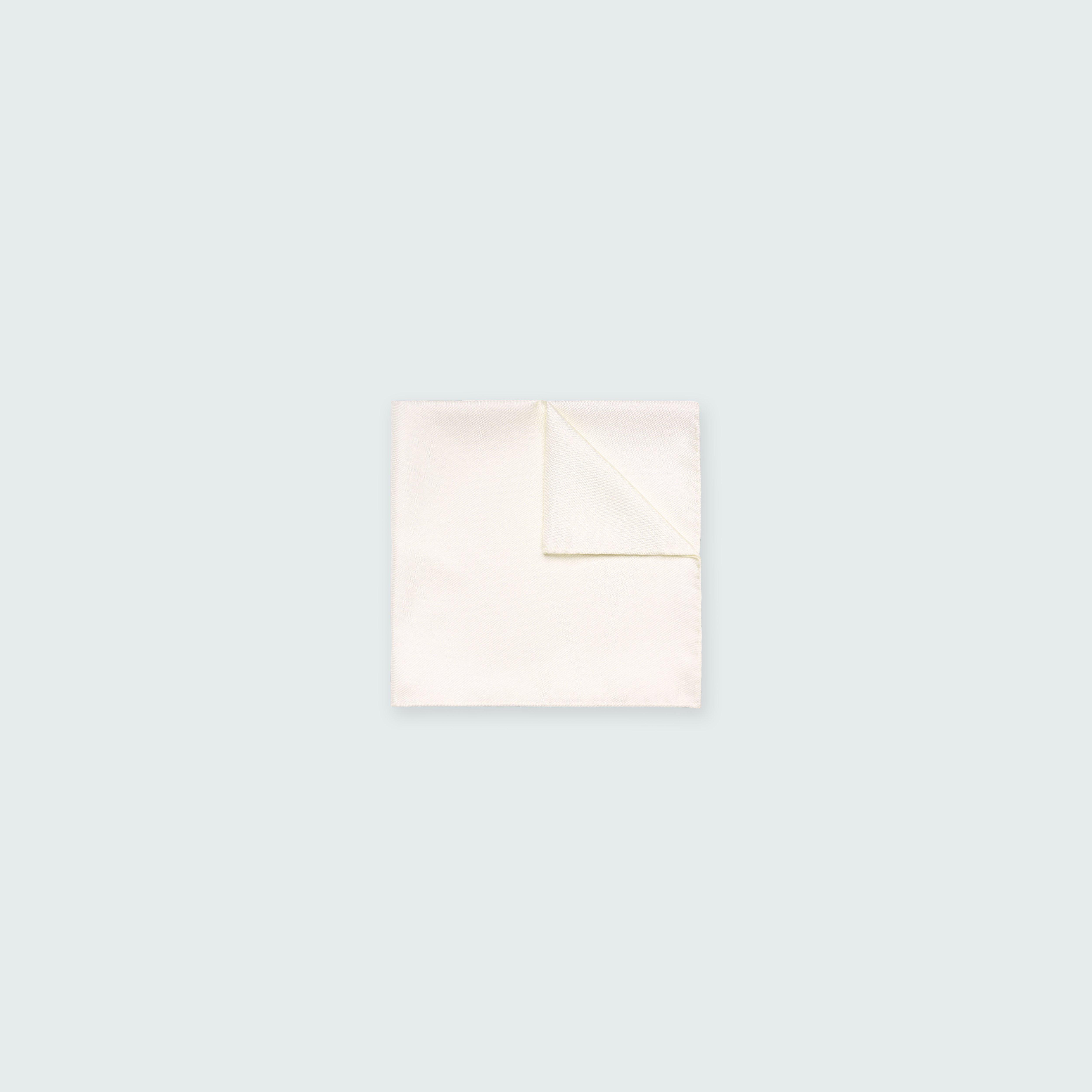 Ivory pocket square - Solid Design from Premium Indochino Collection
